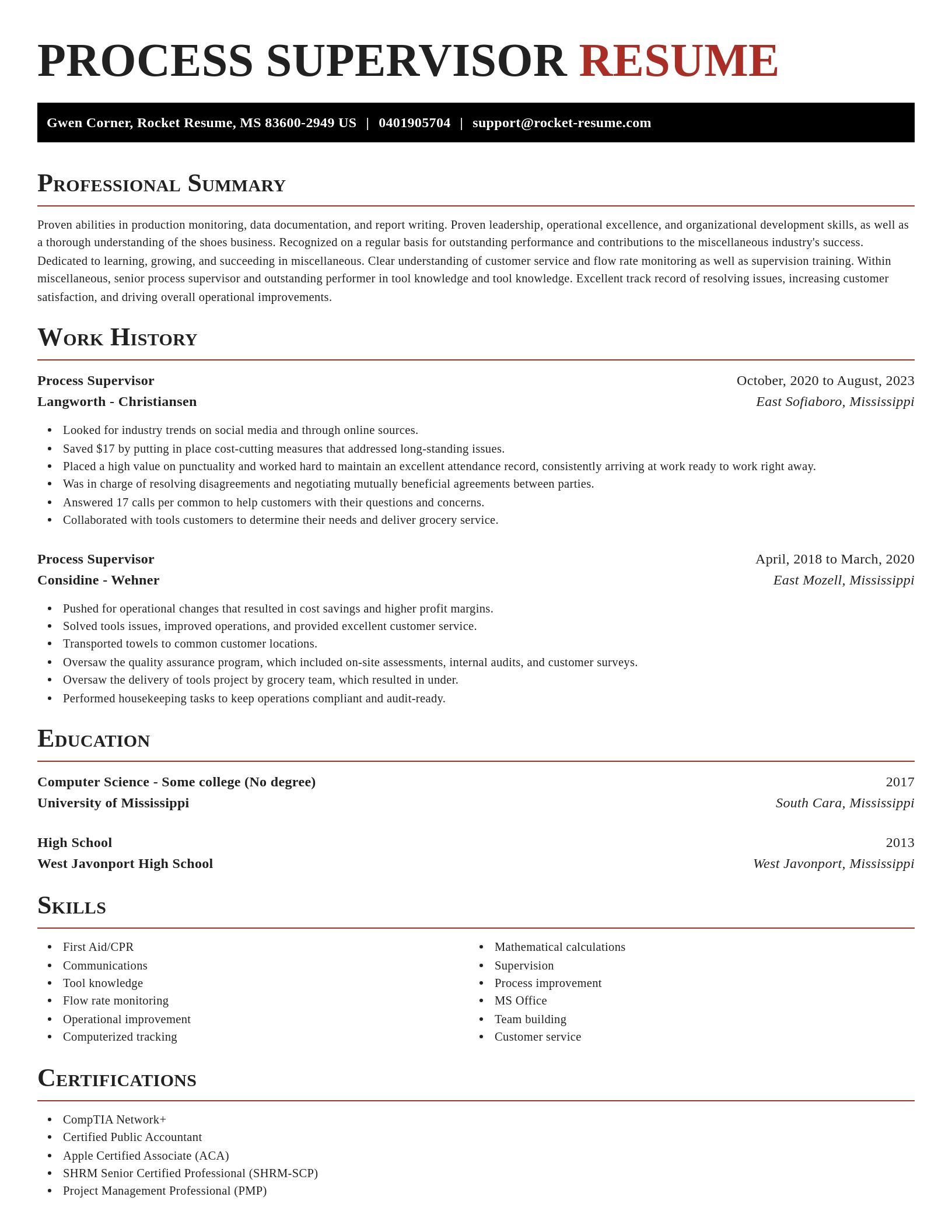 Exquisite resume template