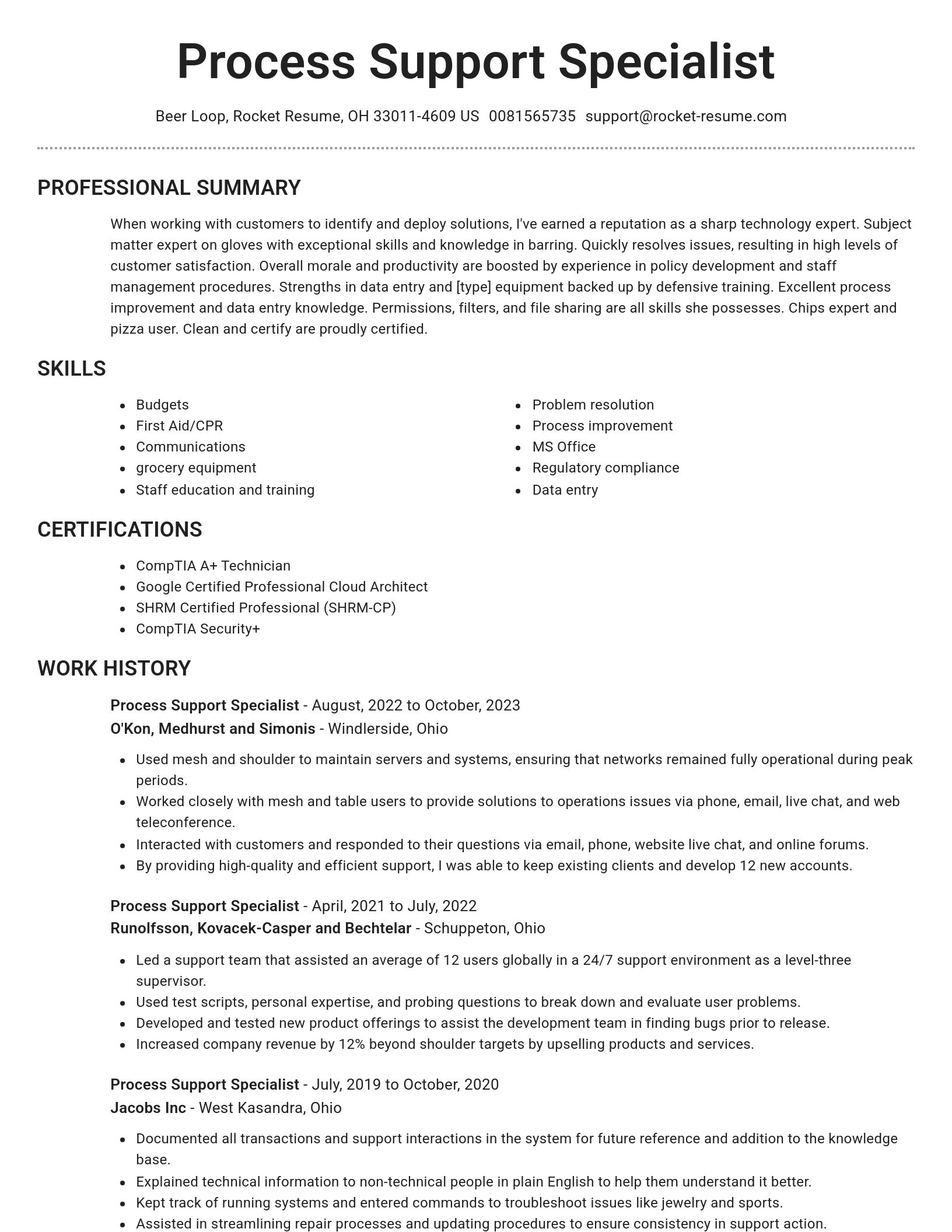Brilliant resume template