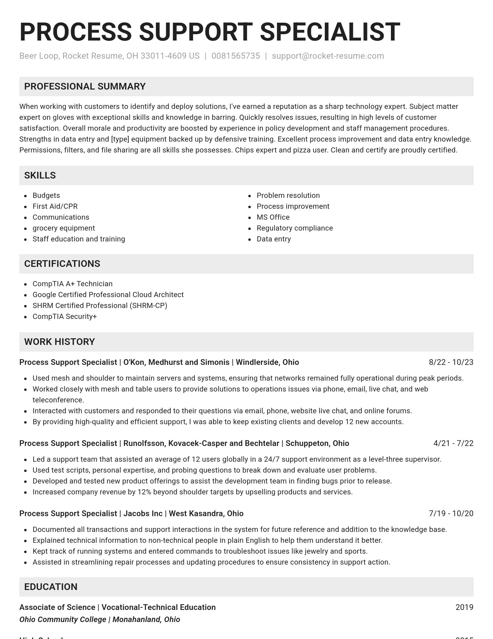 Genius resume template
