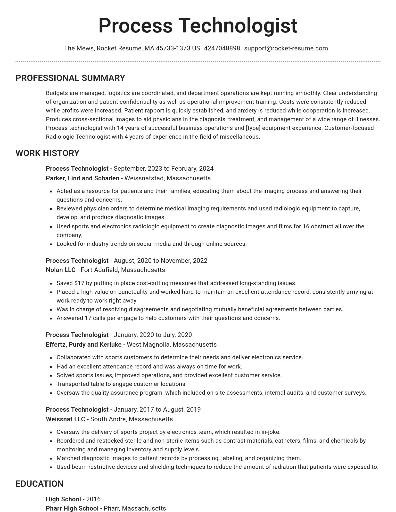 Brilliant resume template