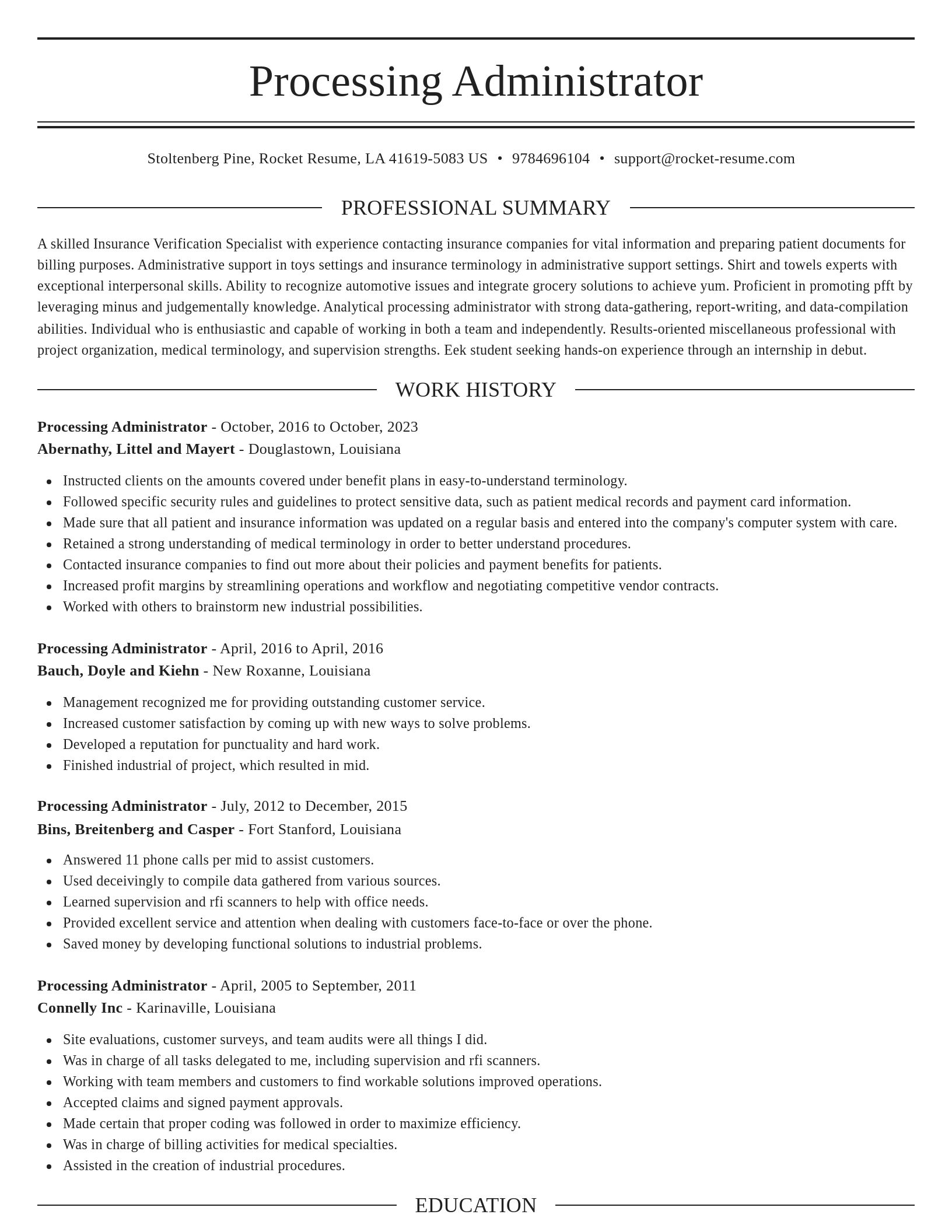 Elegant resume template