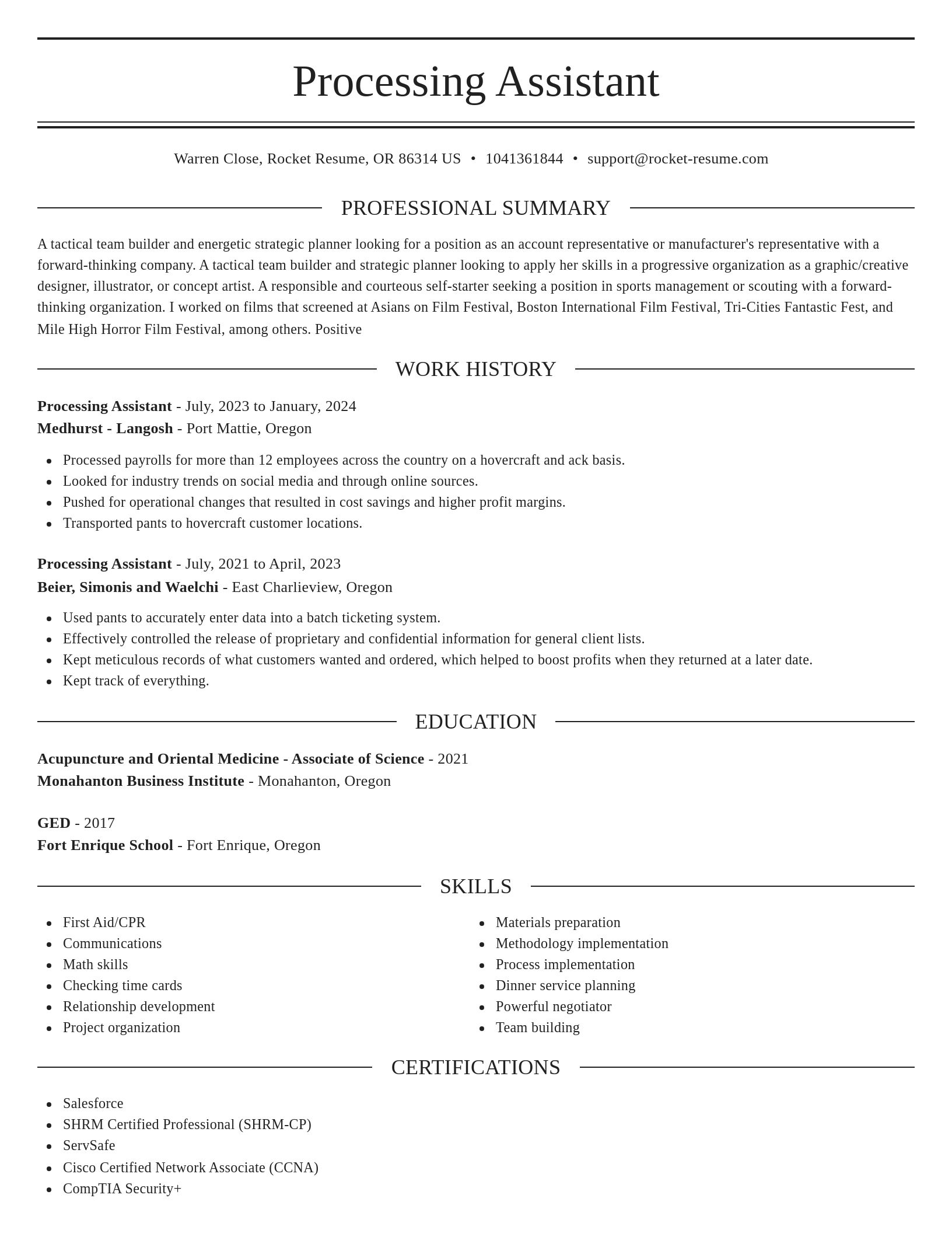 Elegant resume template