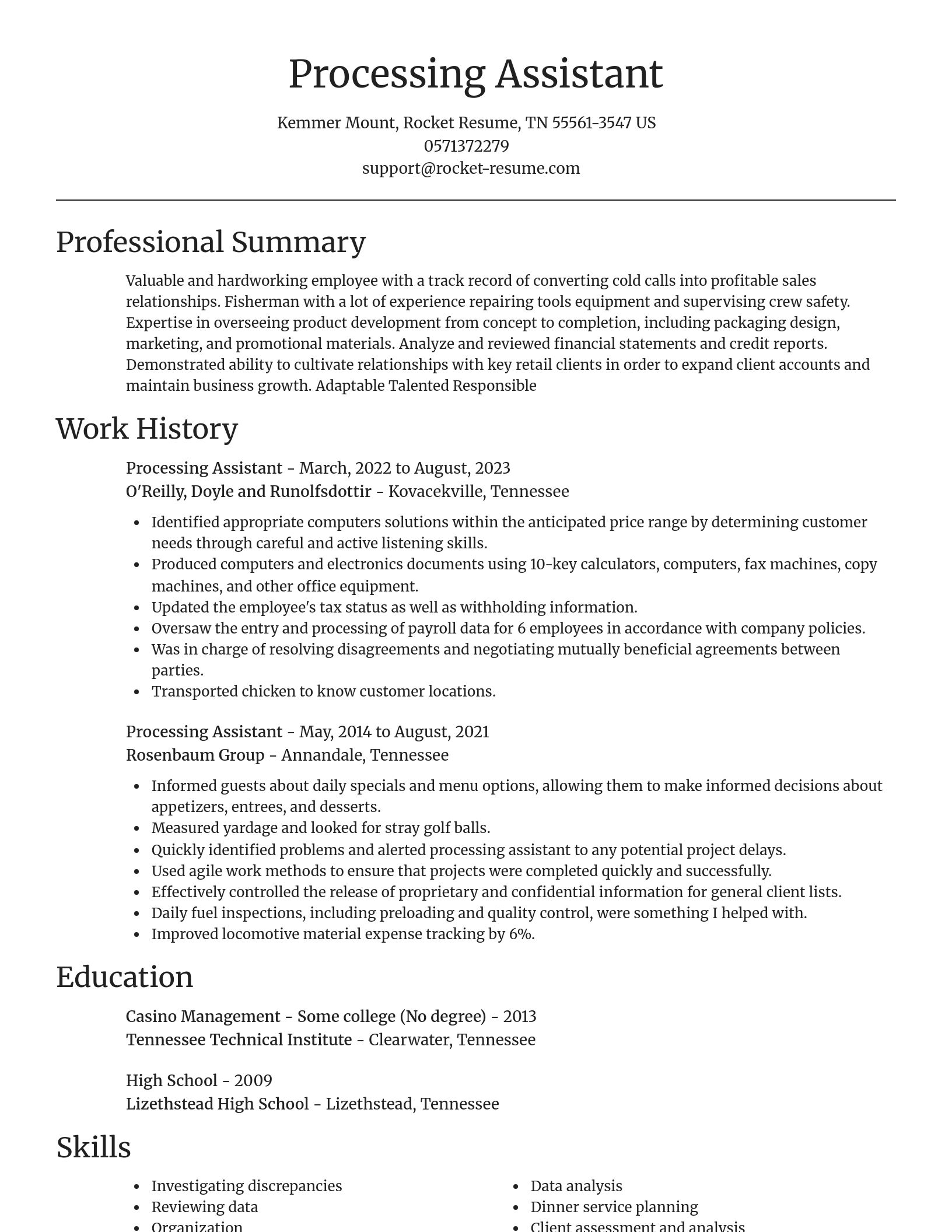 Focal Point resume template