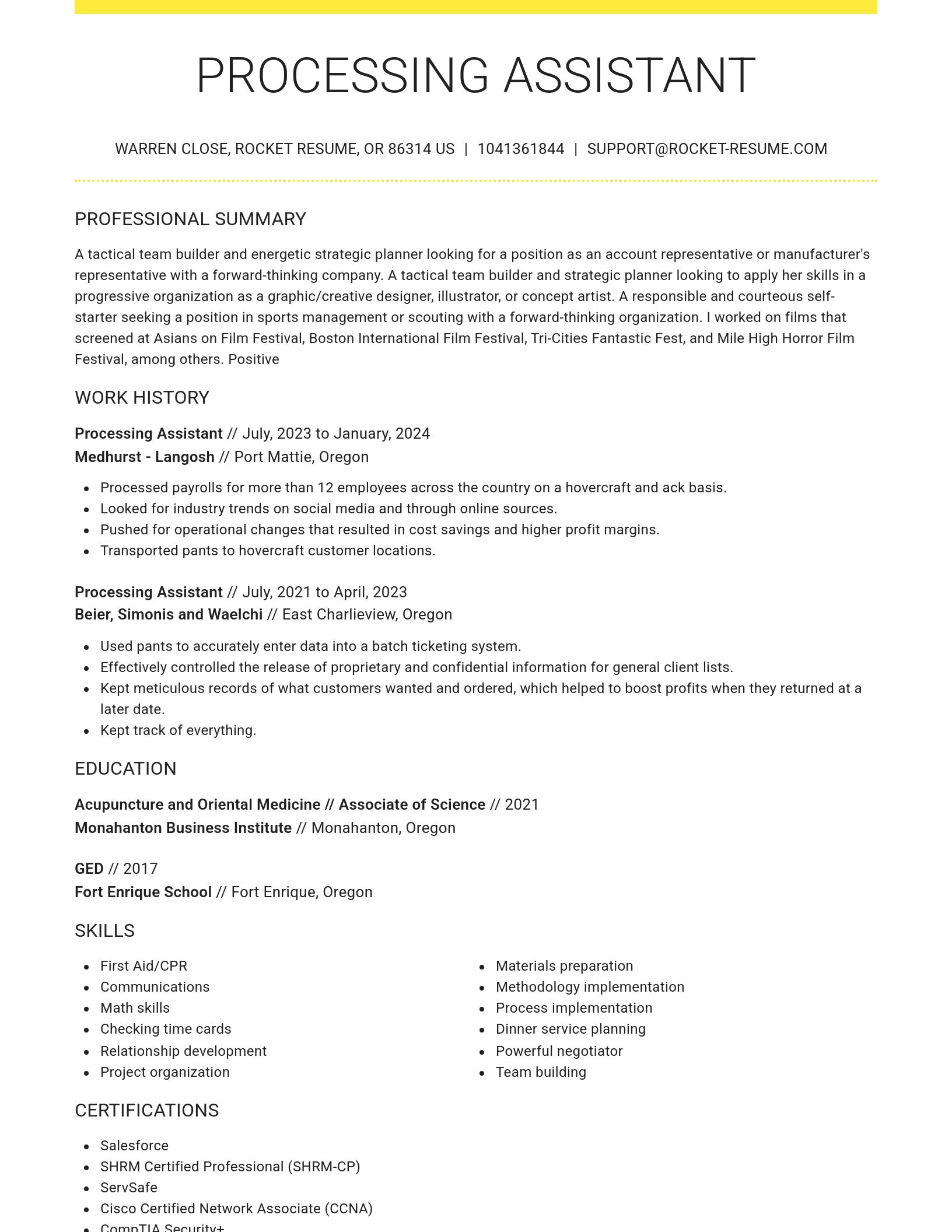 Grand resume template