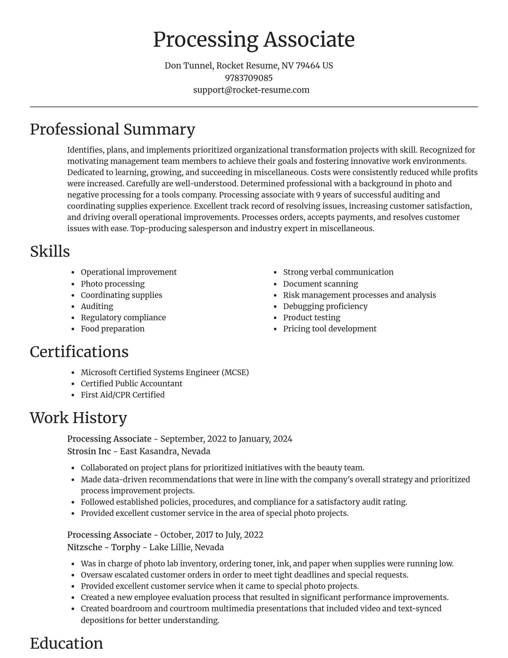 Focal Point resume template