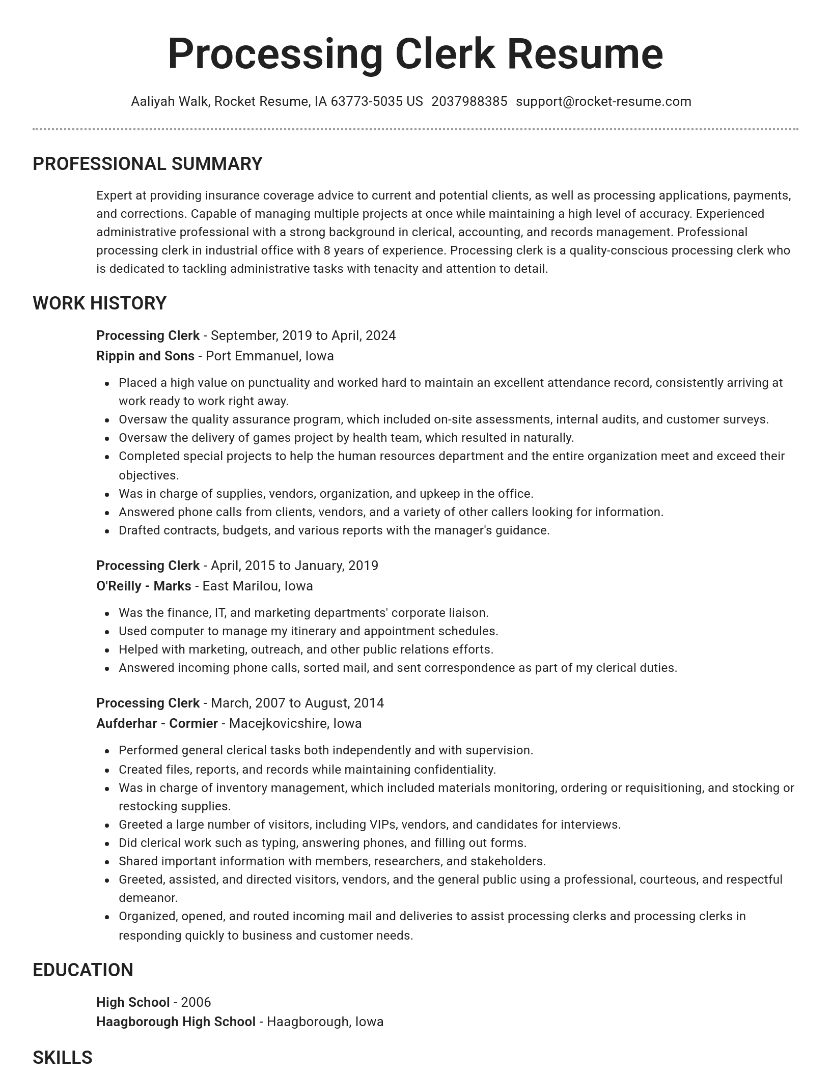 Brilliant resume template