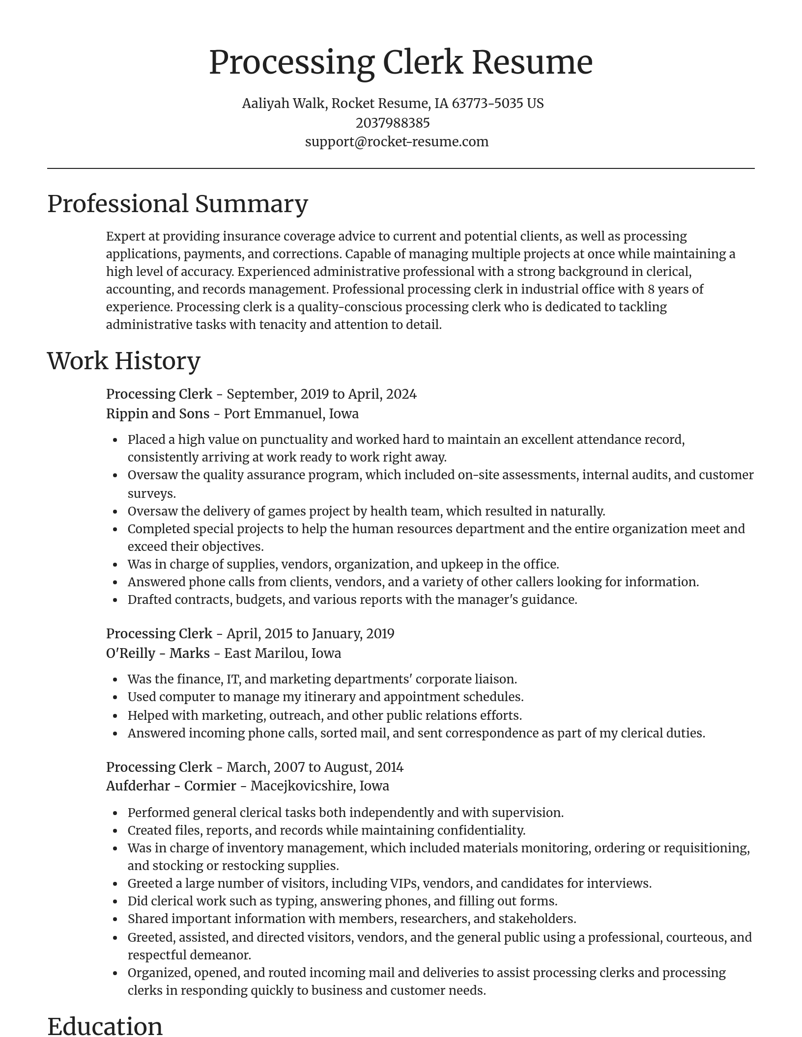 Focal Point resume template