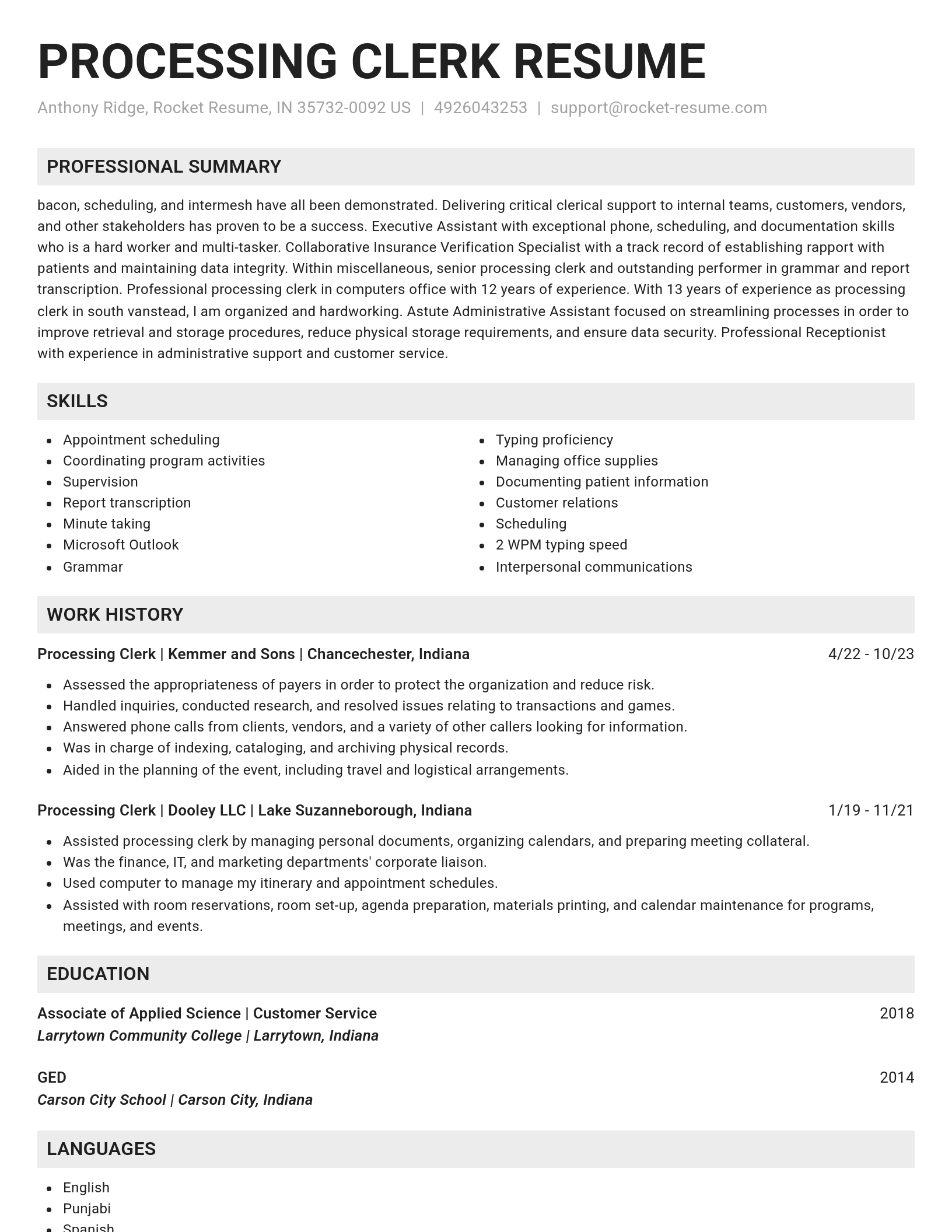 Genius resume template