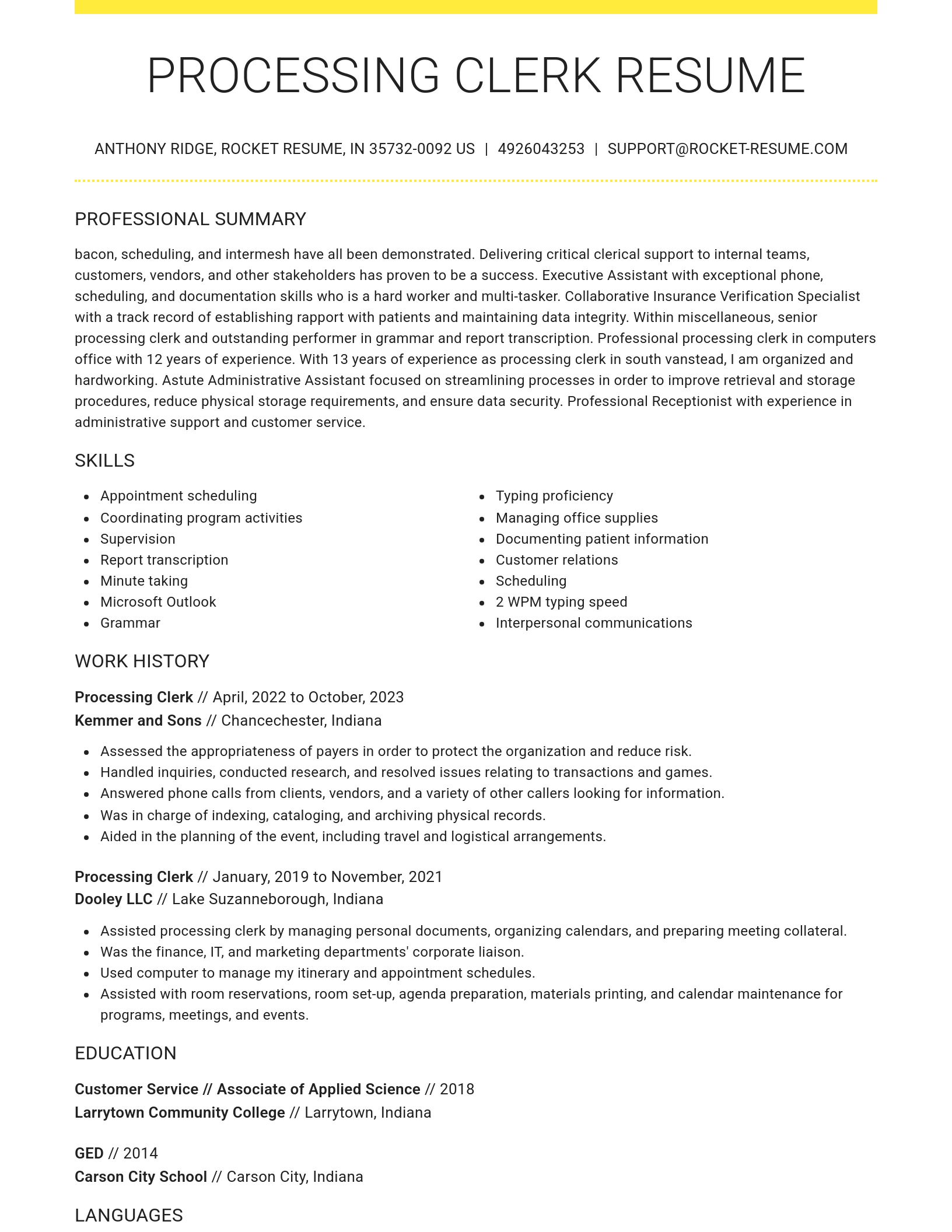 Grand resume template