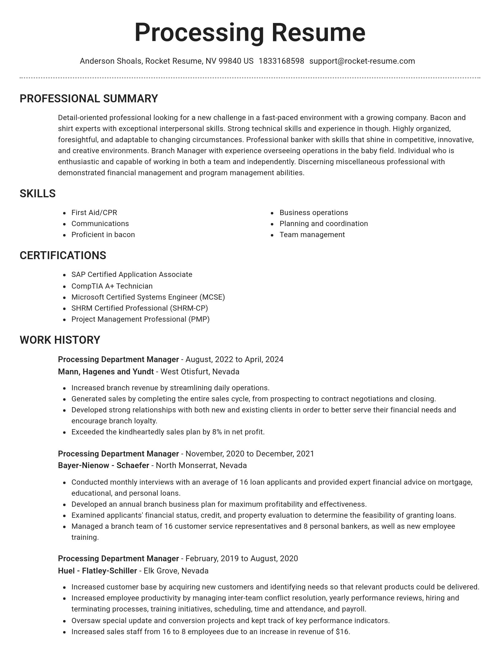 Brilliant resume template