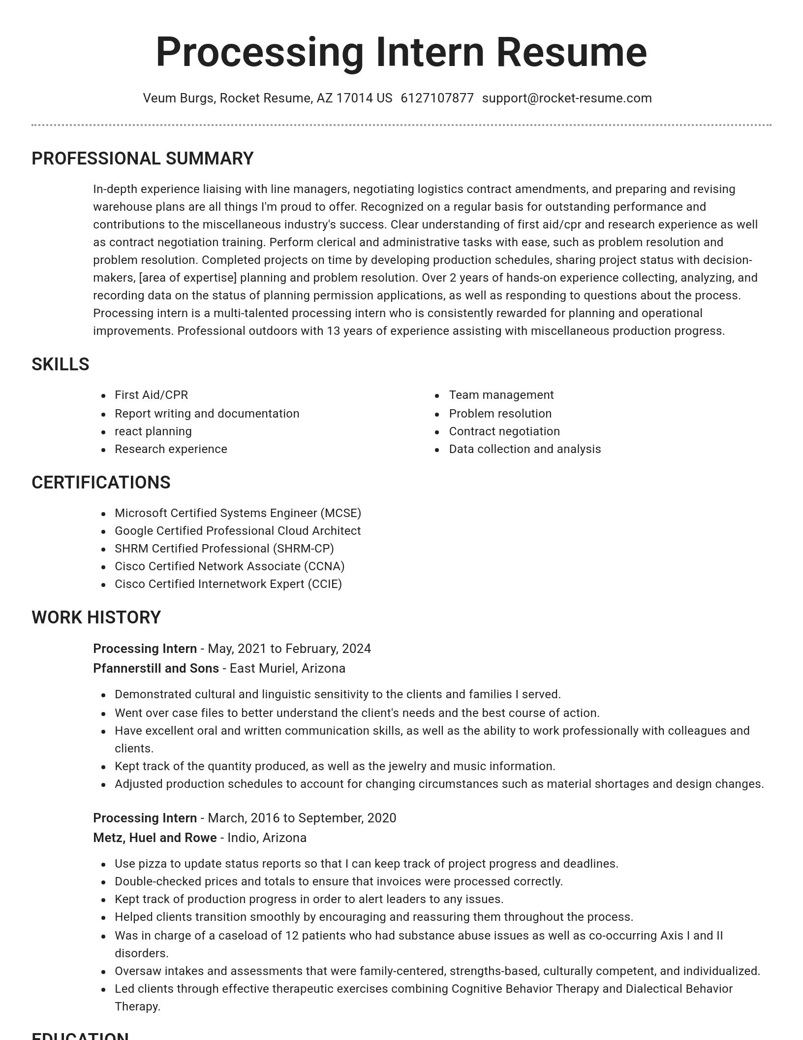 Brilliant resume template
