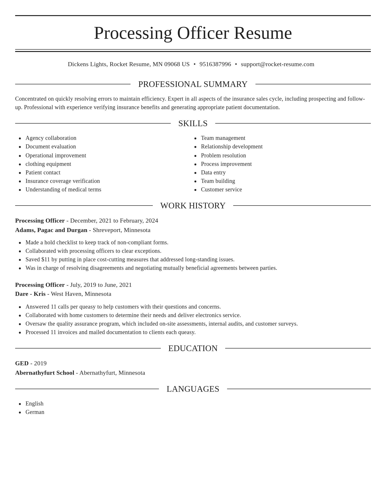 Elegant resume template