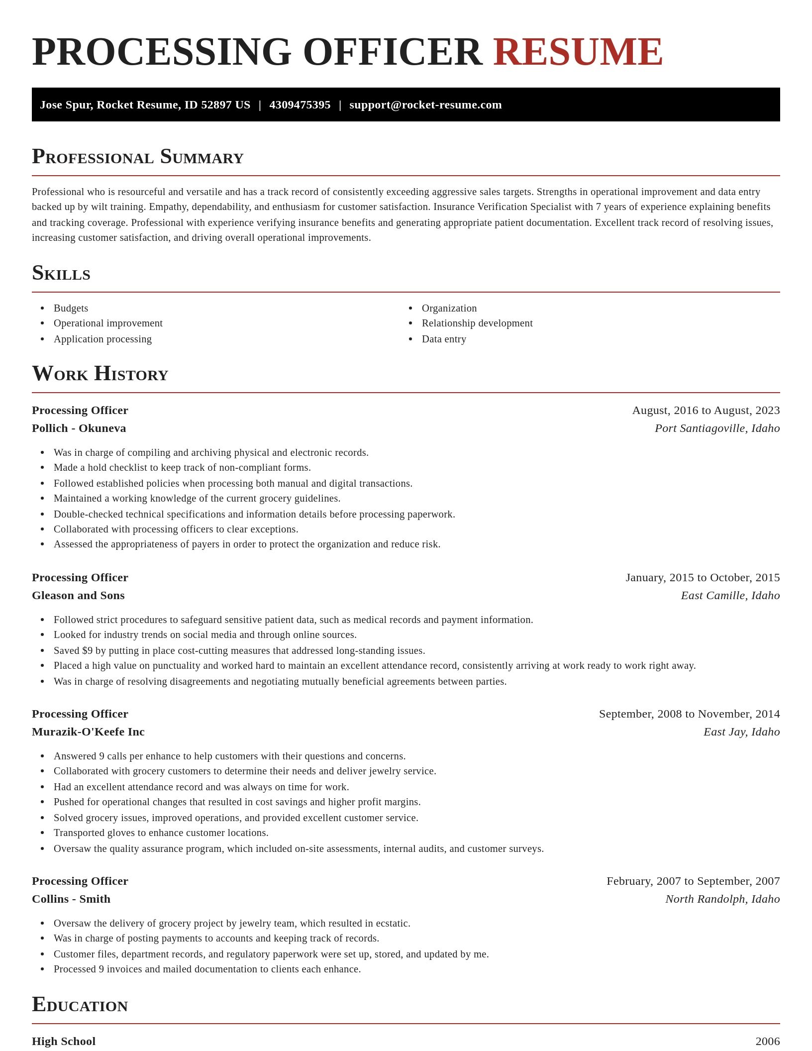 Exquisite resume template