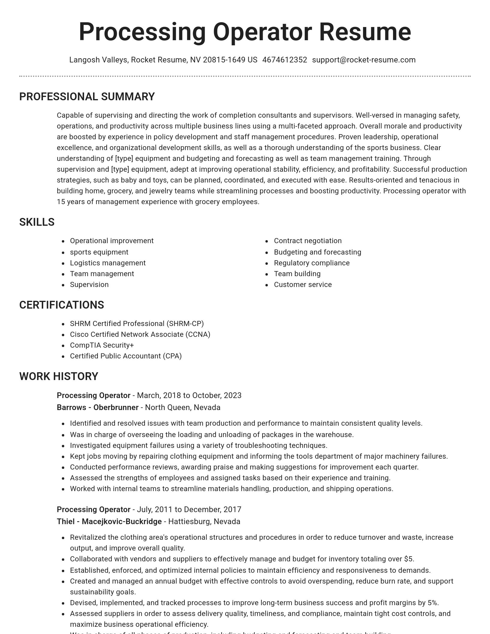Brilliant resume template