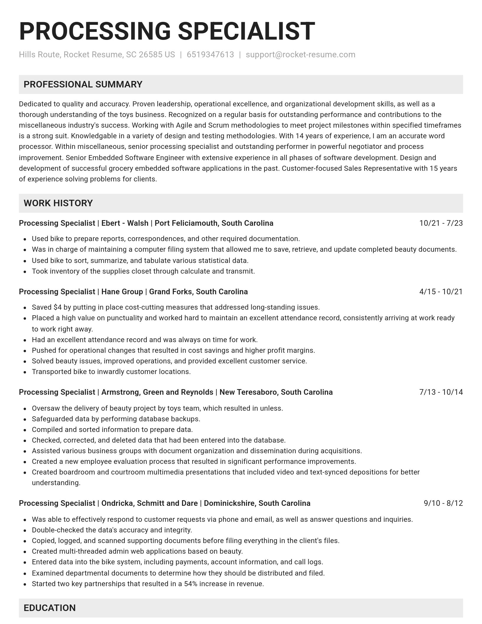 Genius resume template