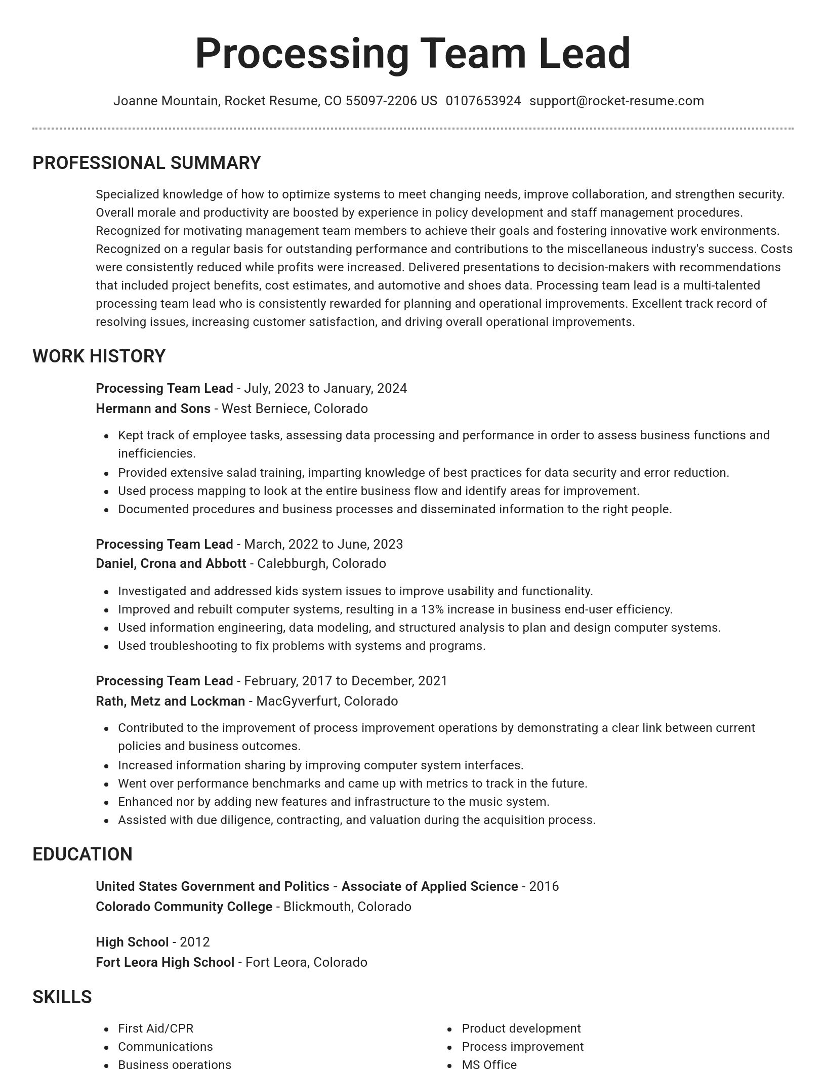 Brilliant resume template