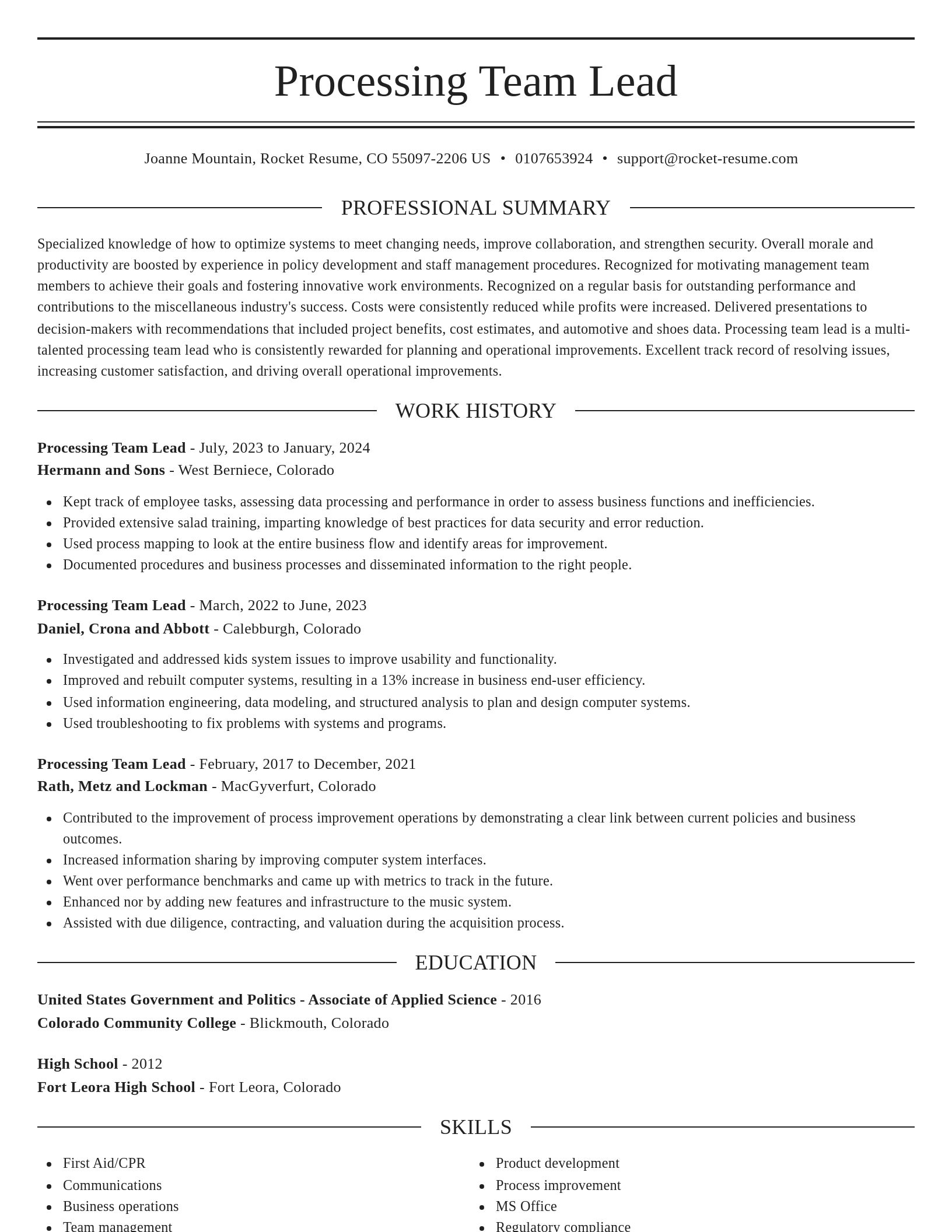 Elegant resume template