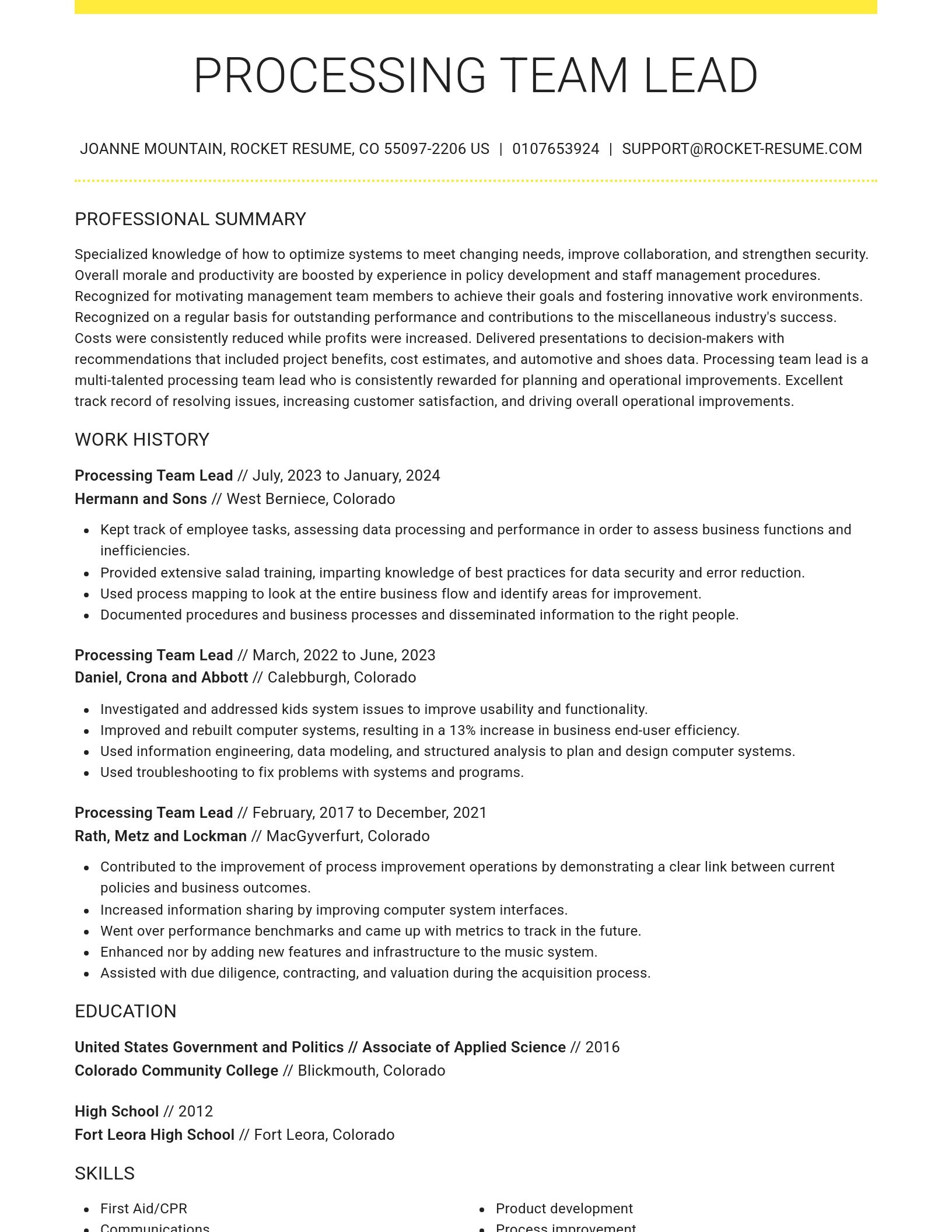 Grand resume template