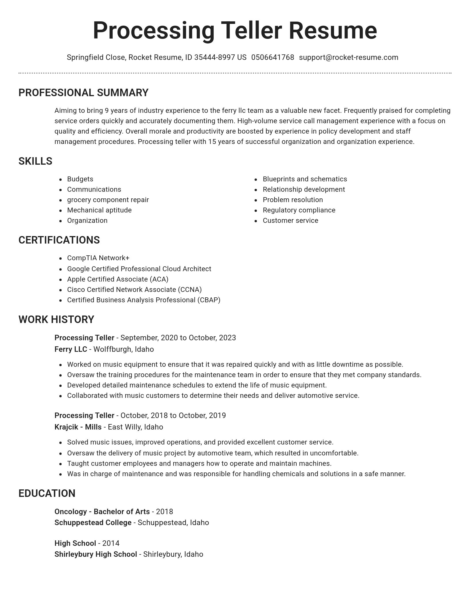 Brilliant resume template