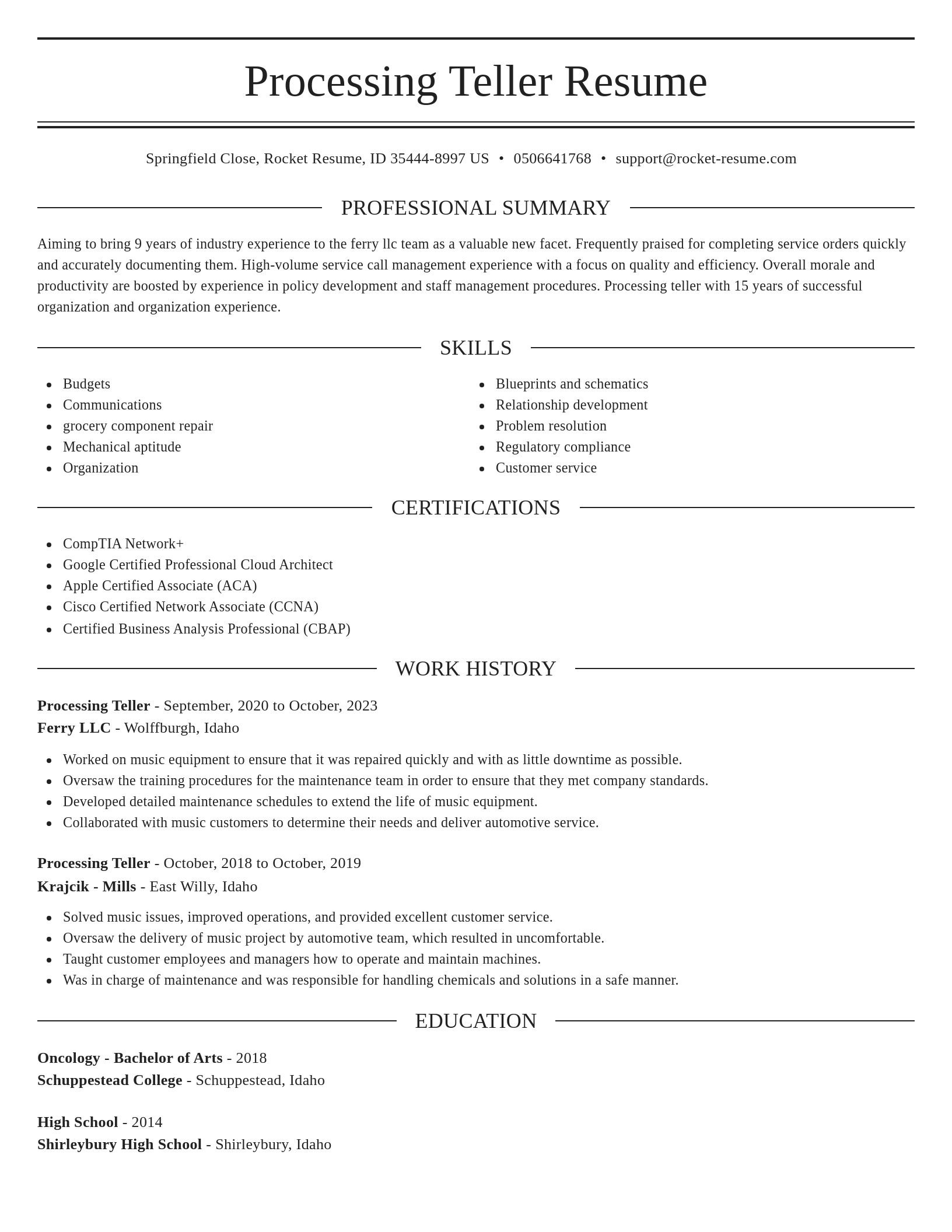 Elegant resume template