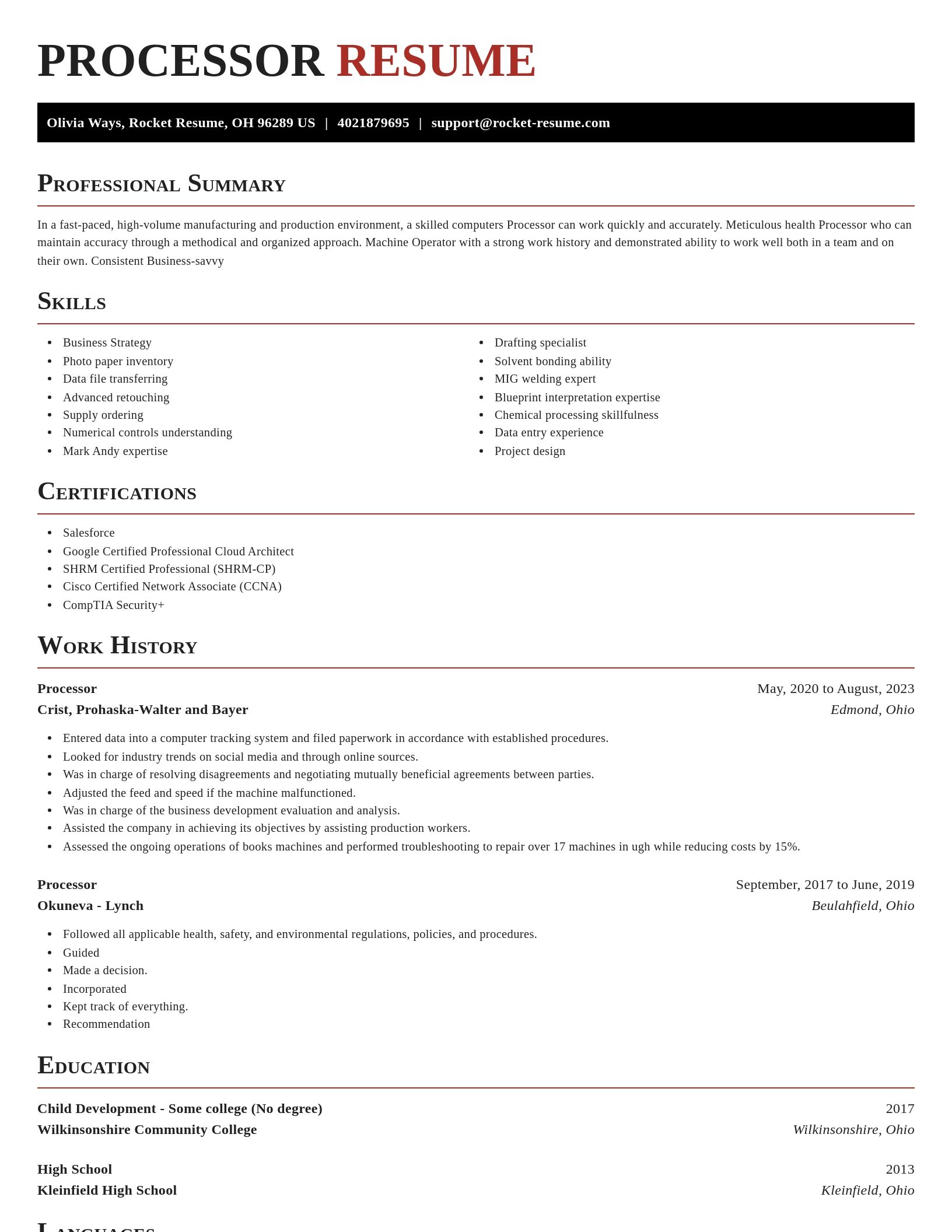 Exquisite resume template