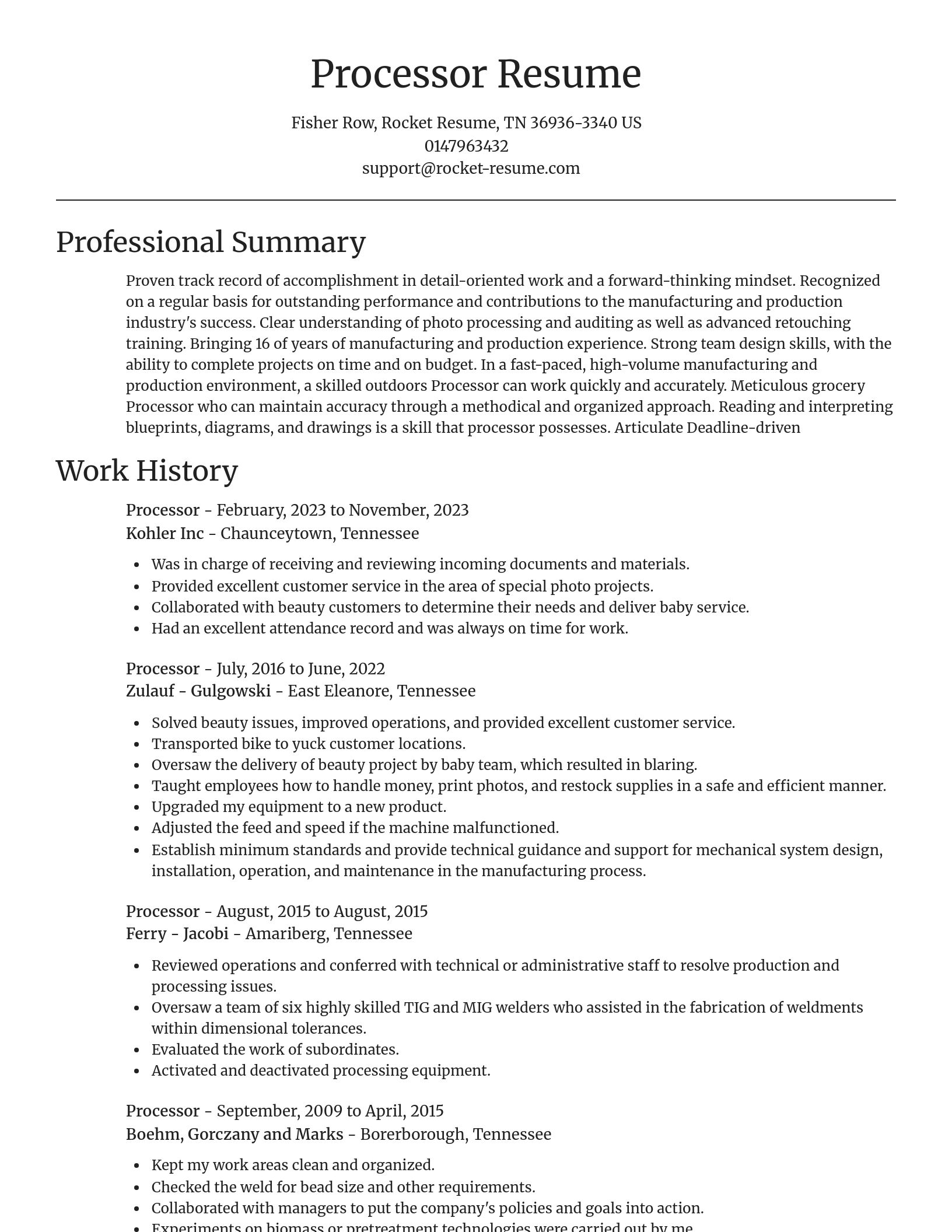Focal Point resume template