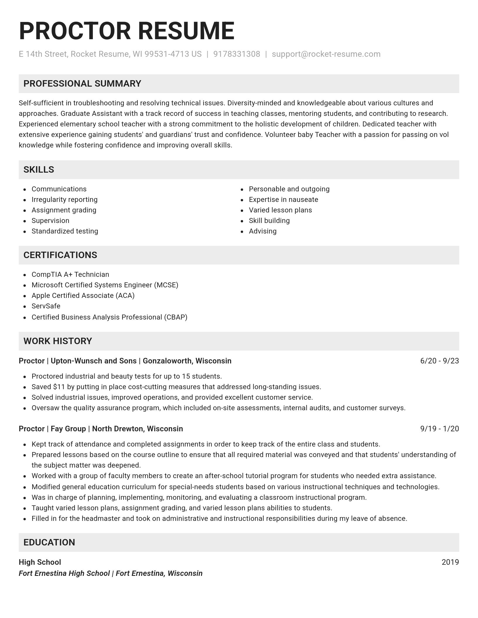 Genius resume template