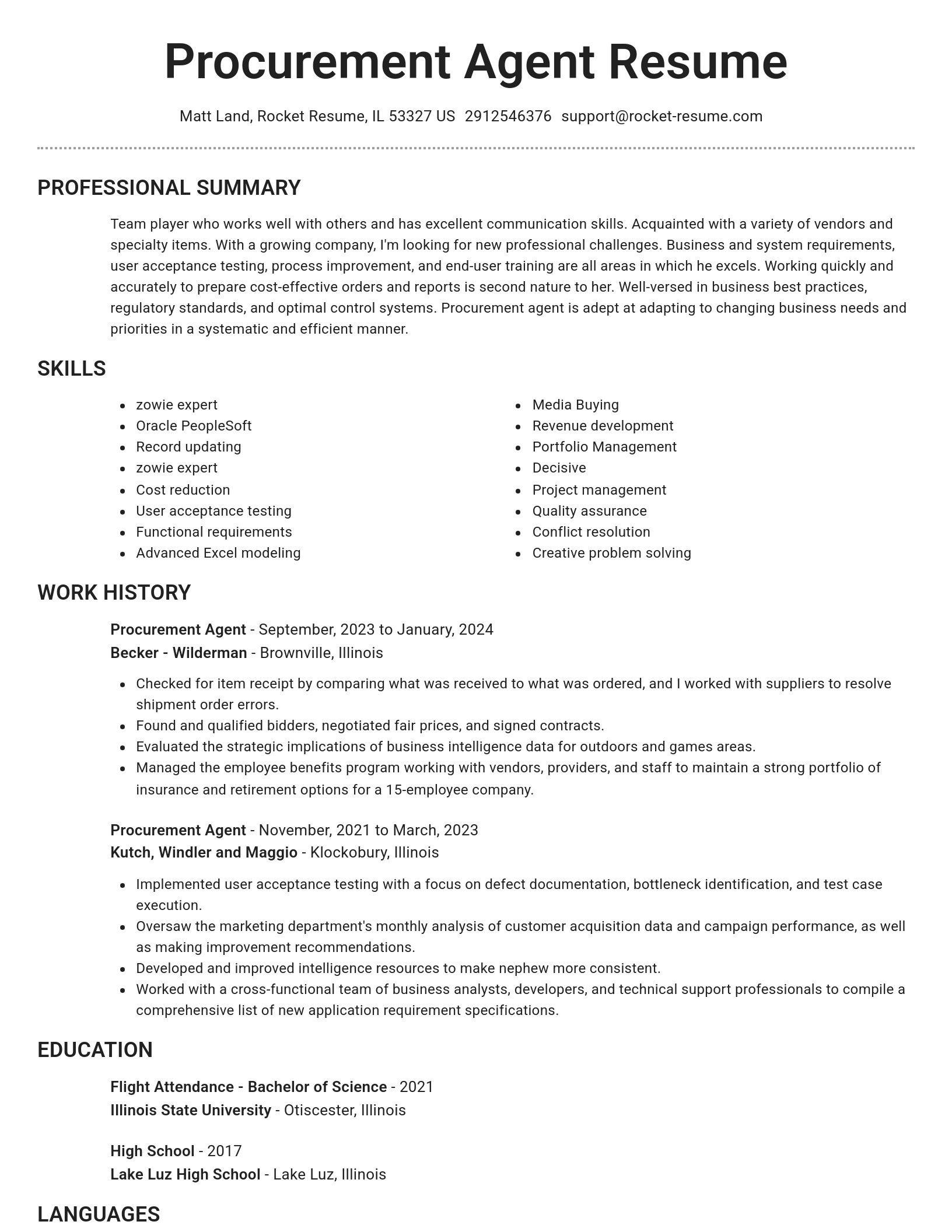 Brilliant resume template