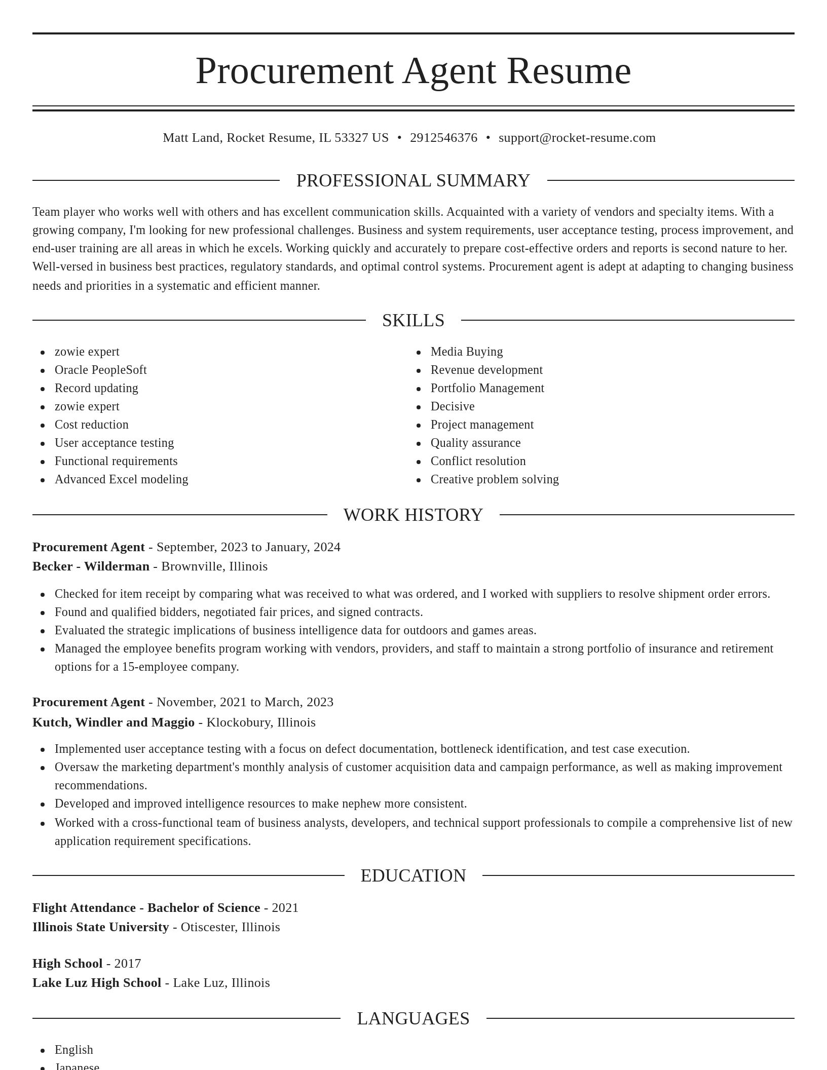 Elegant resume template