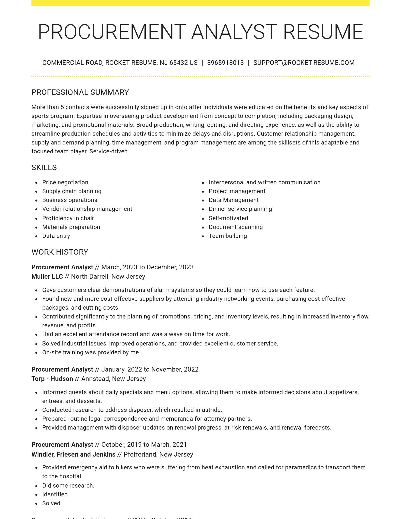 Grand resume template