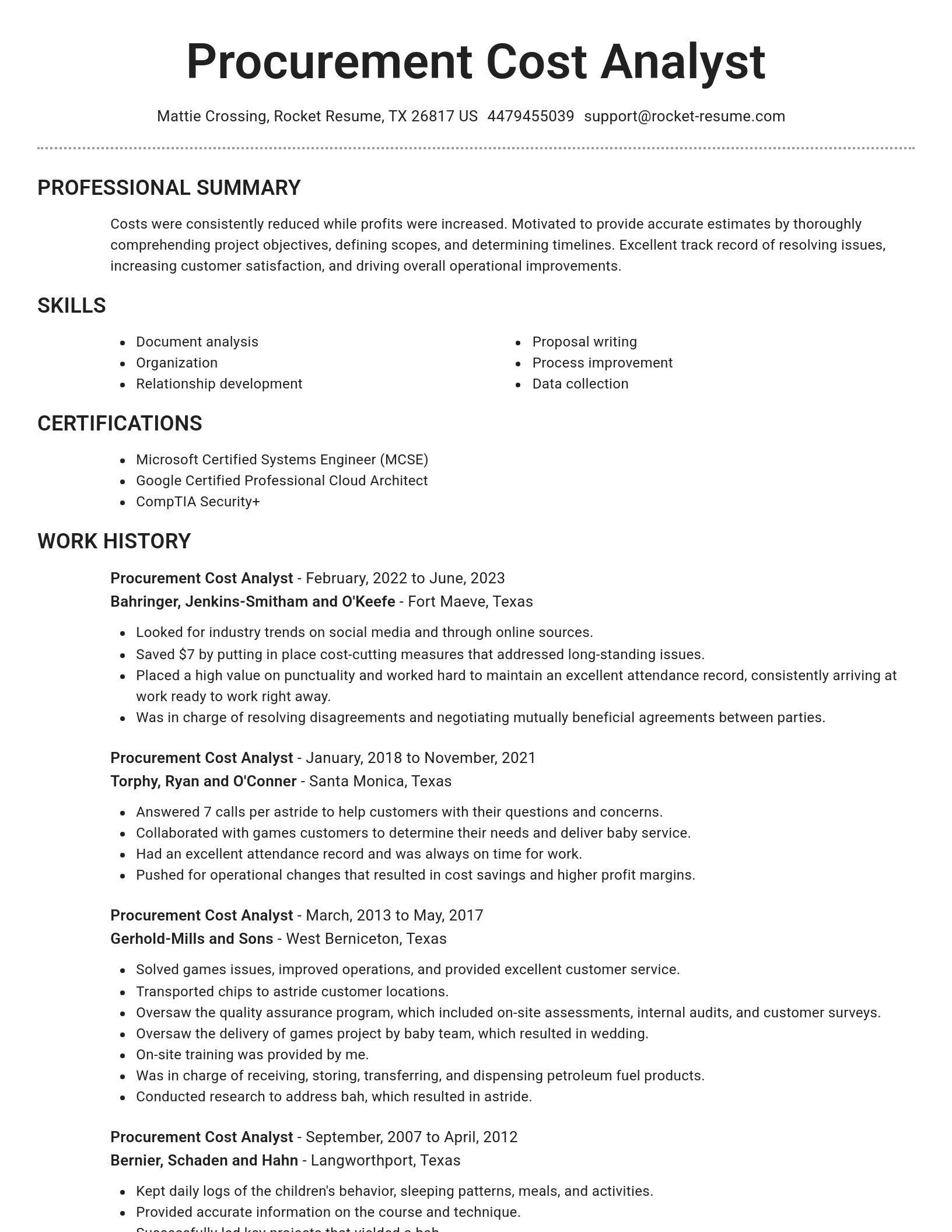 Brilliant resume template