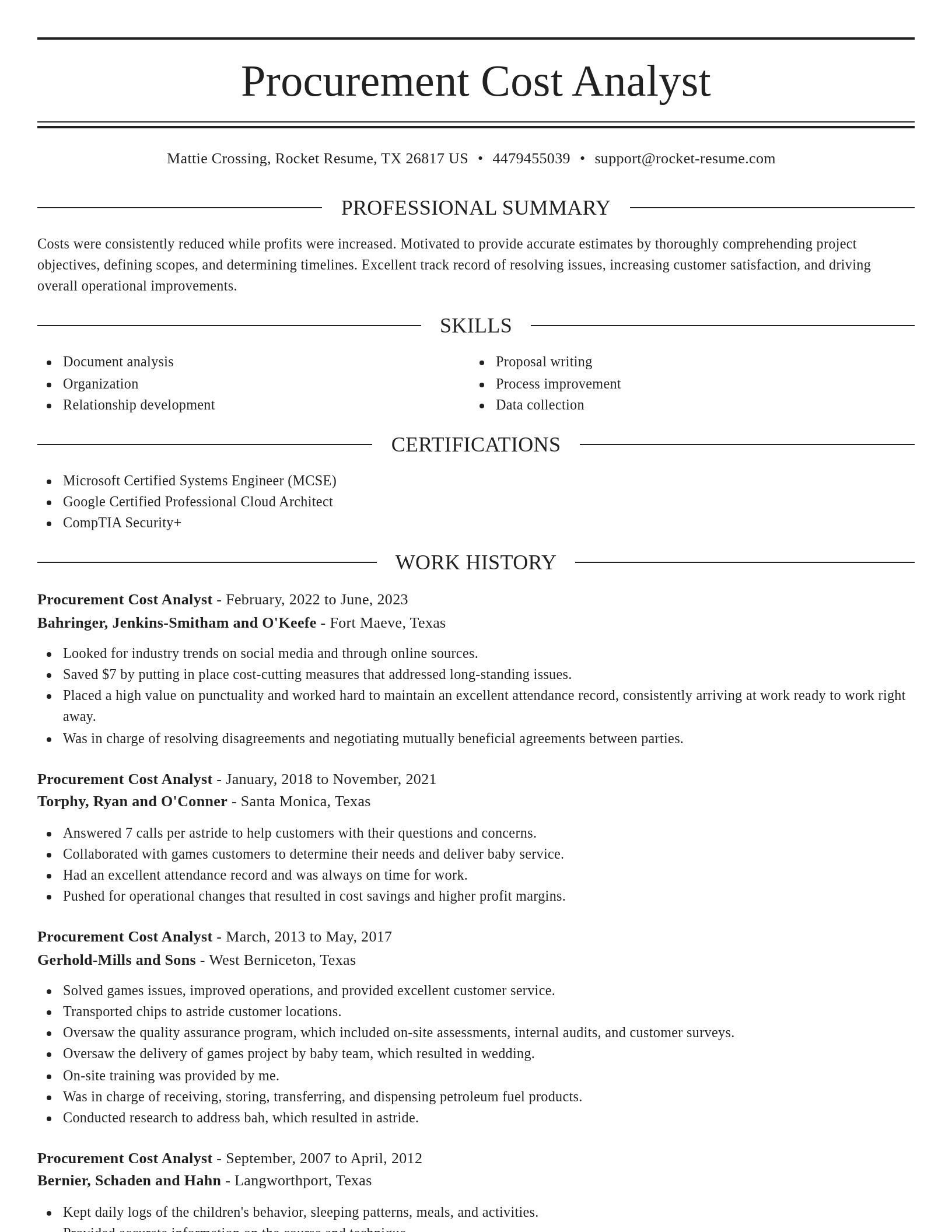 Elegant resume template