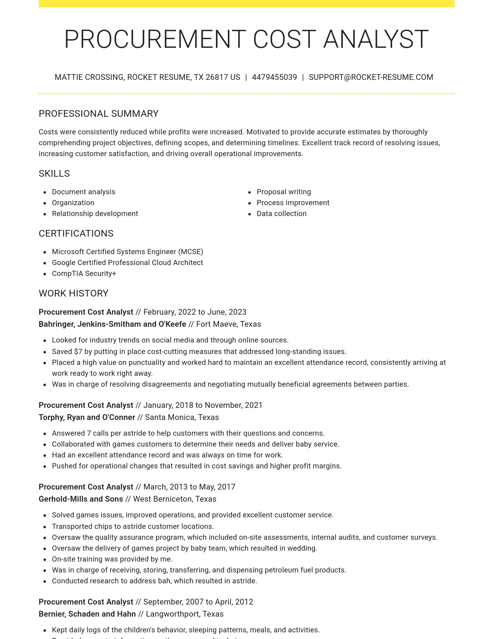 Grand resume template