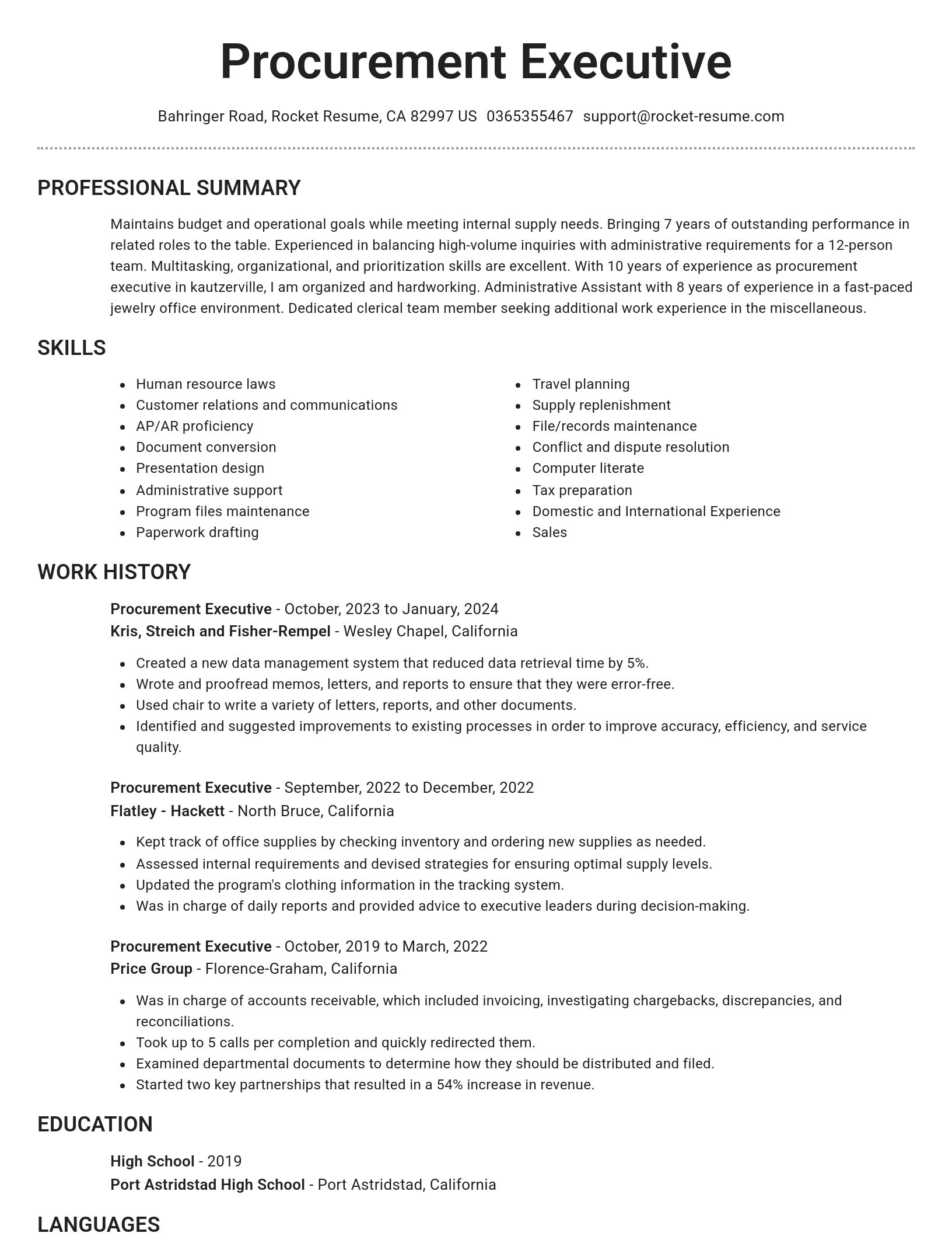Brilliant resume template