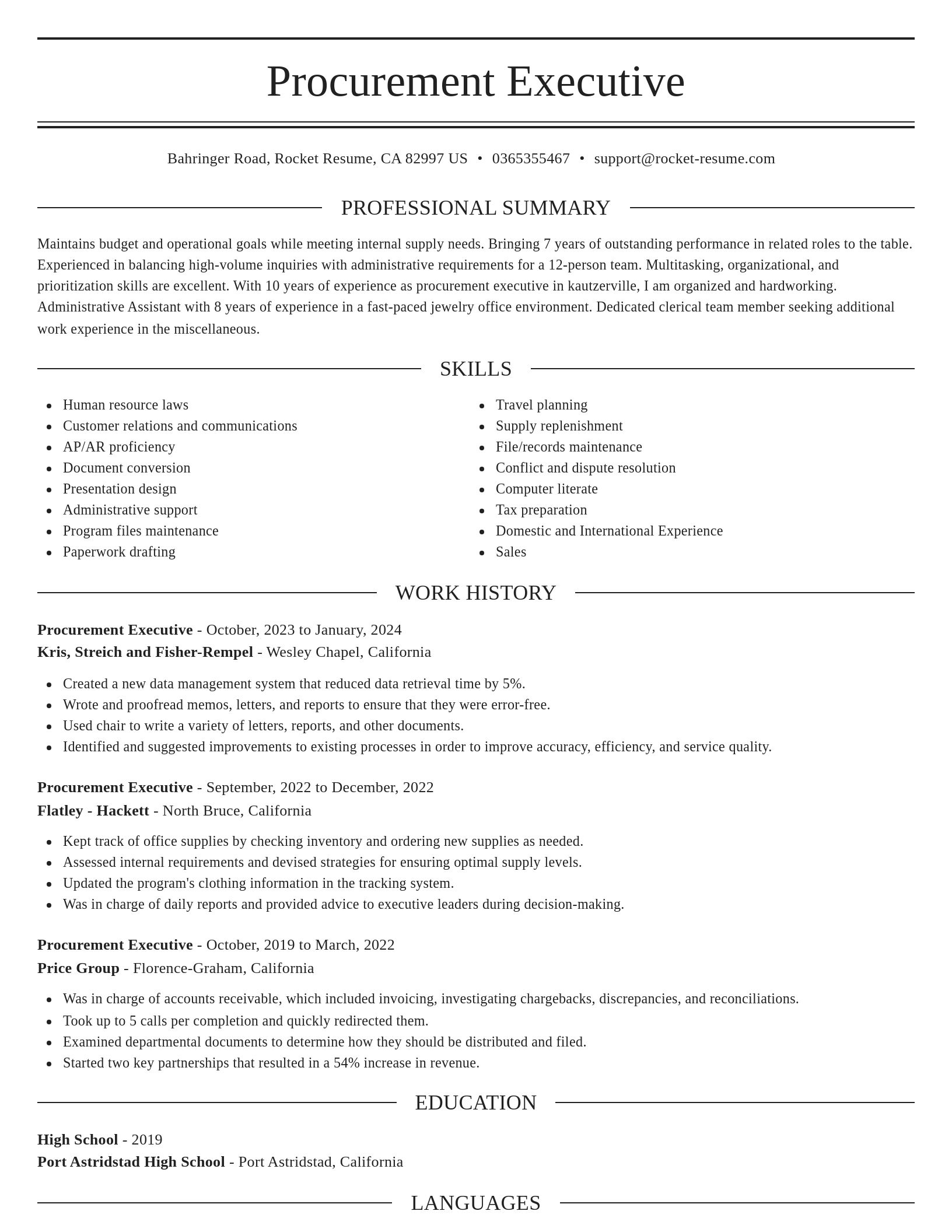 Elegant resume template