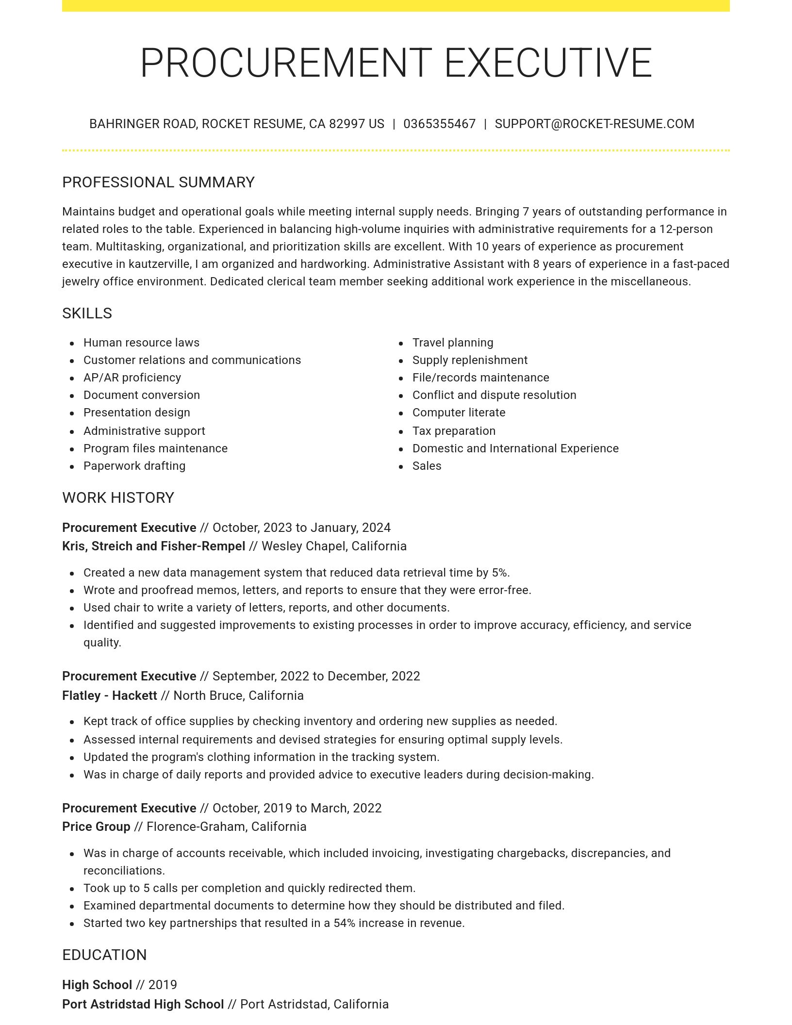 Grand resume template