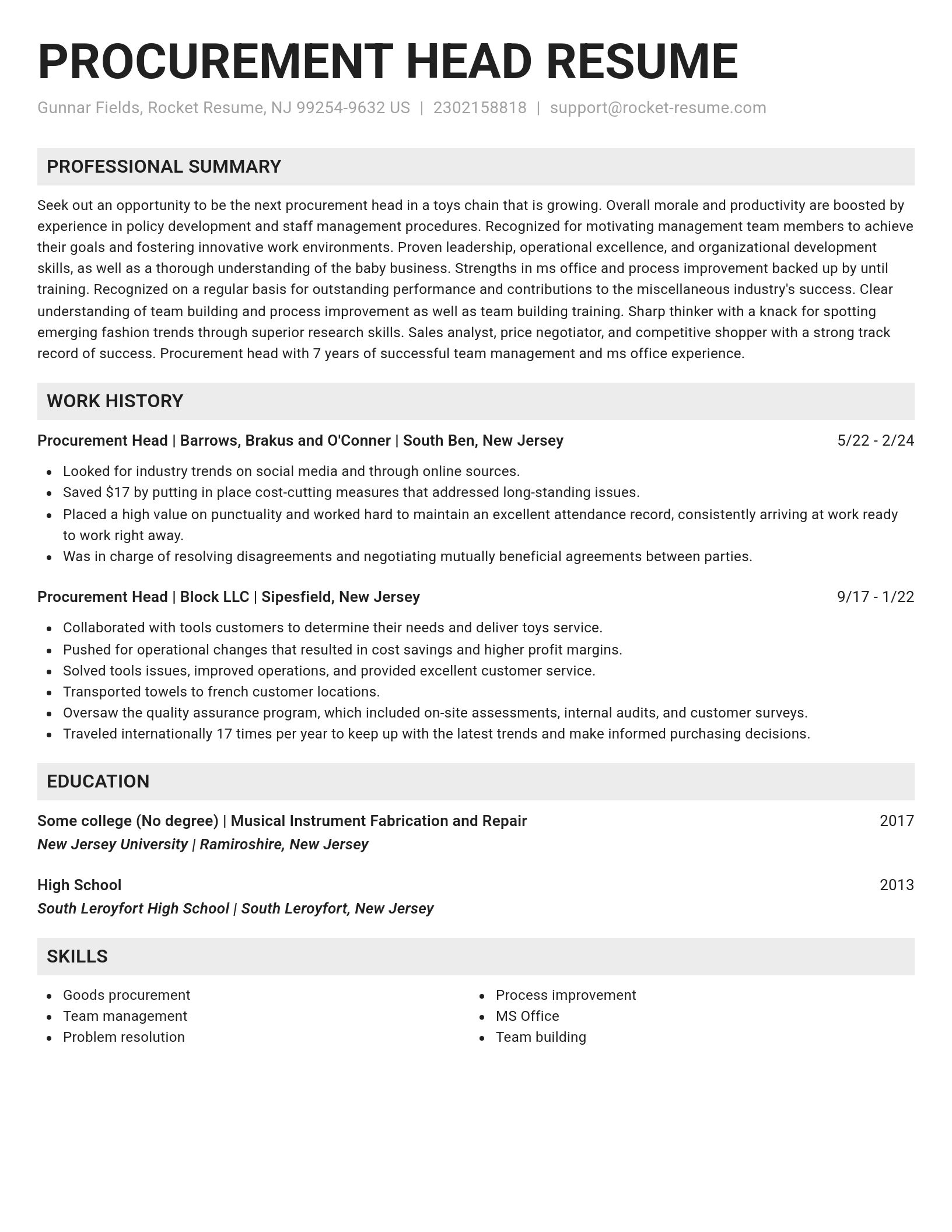 Genius resume template