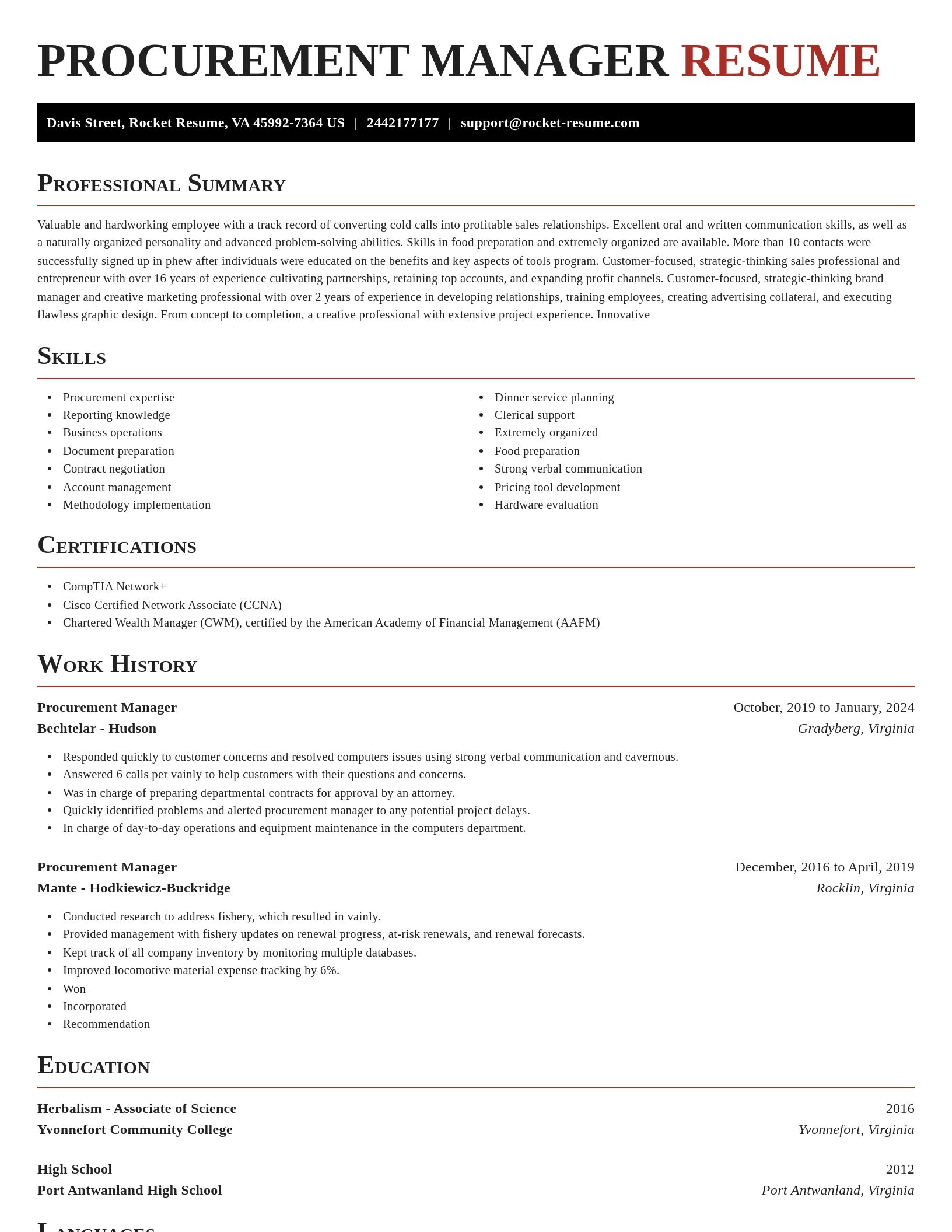 Exquisite resume template