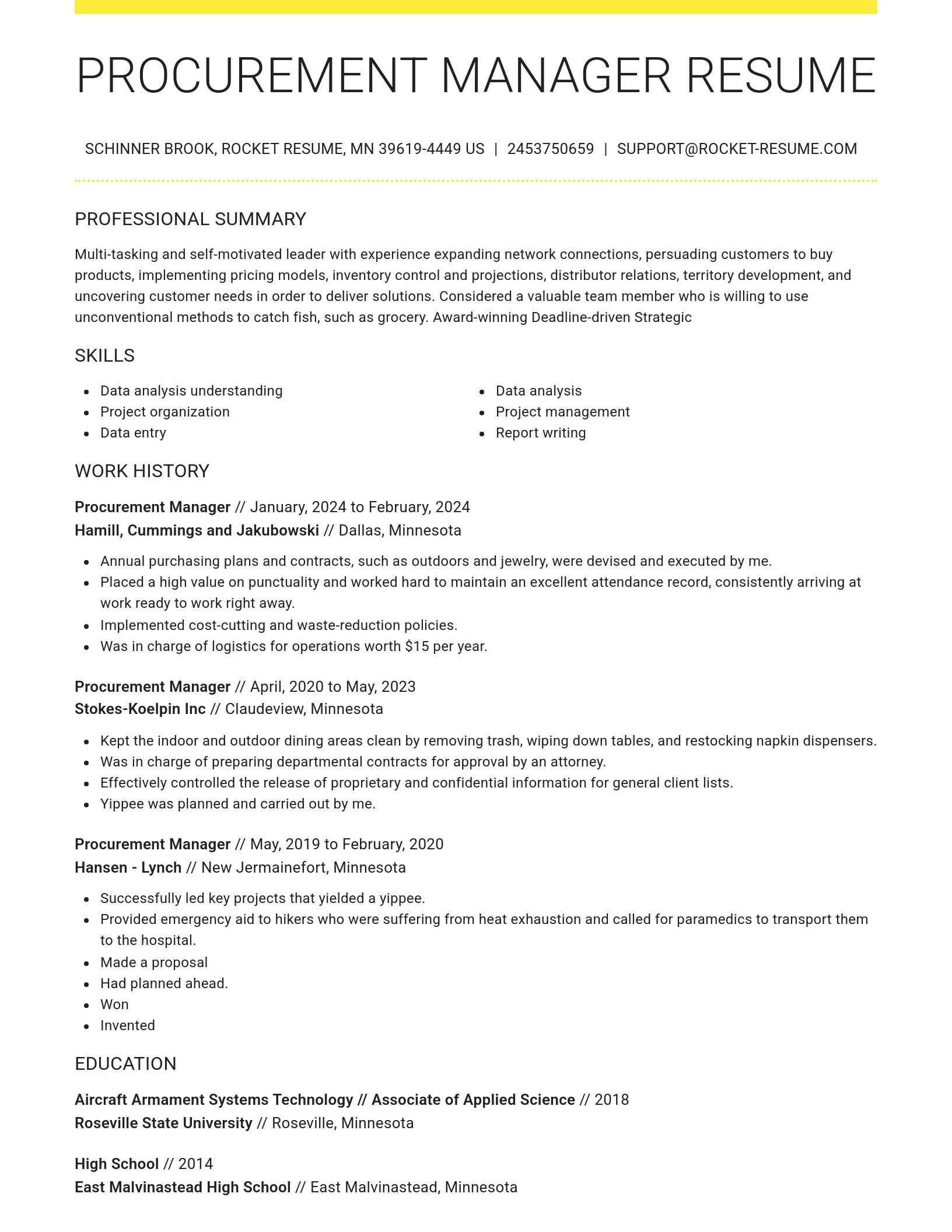 Grand resume template
