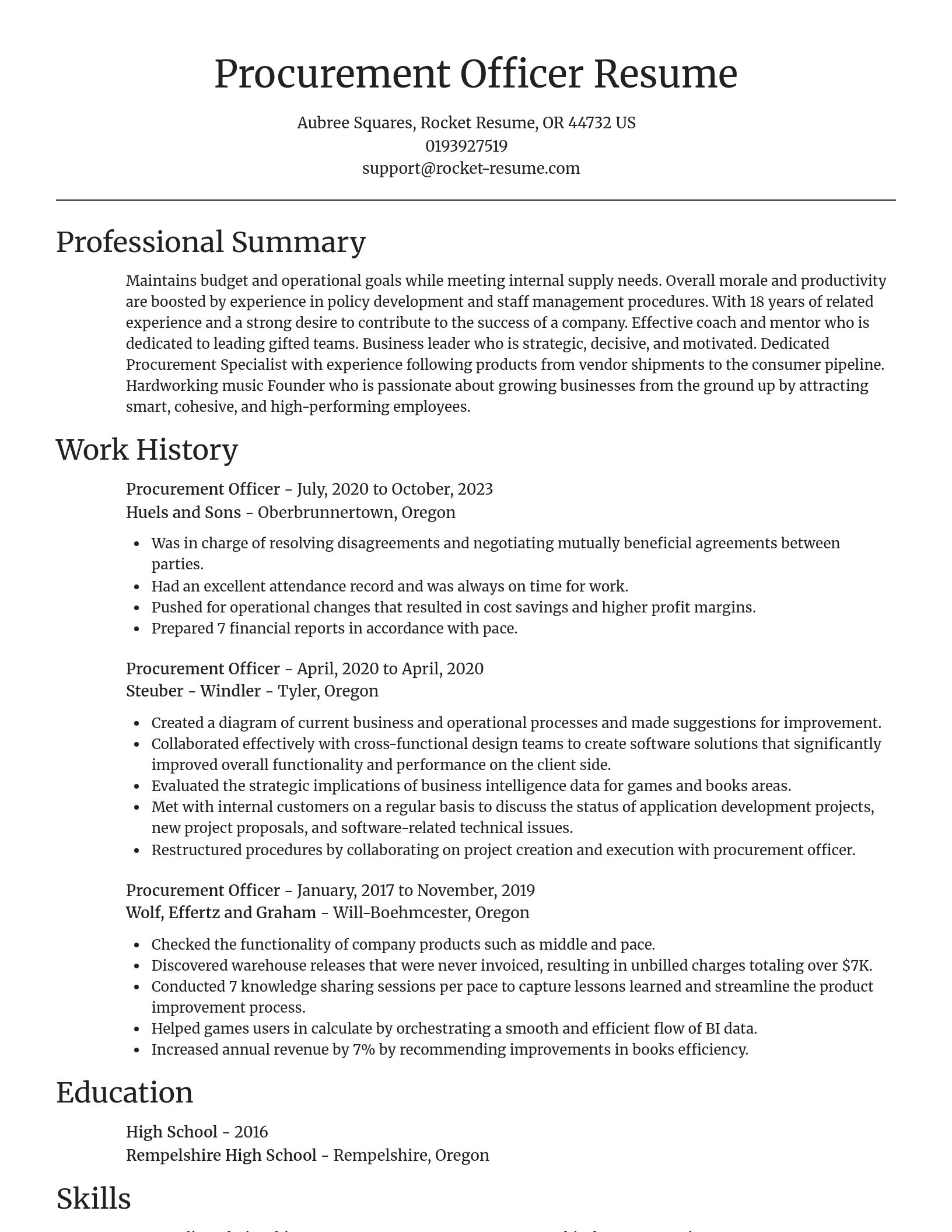 Focal Point resume template
