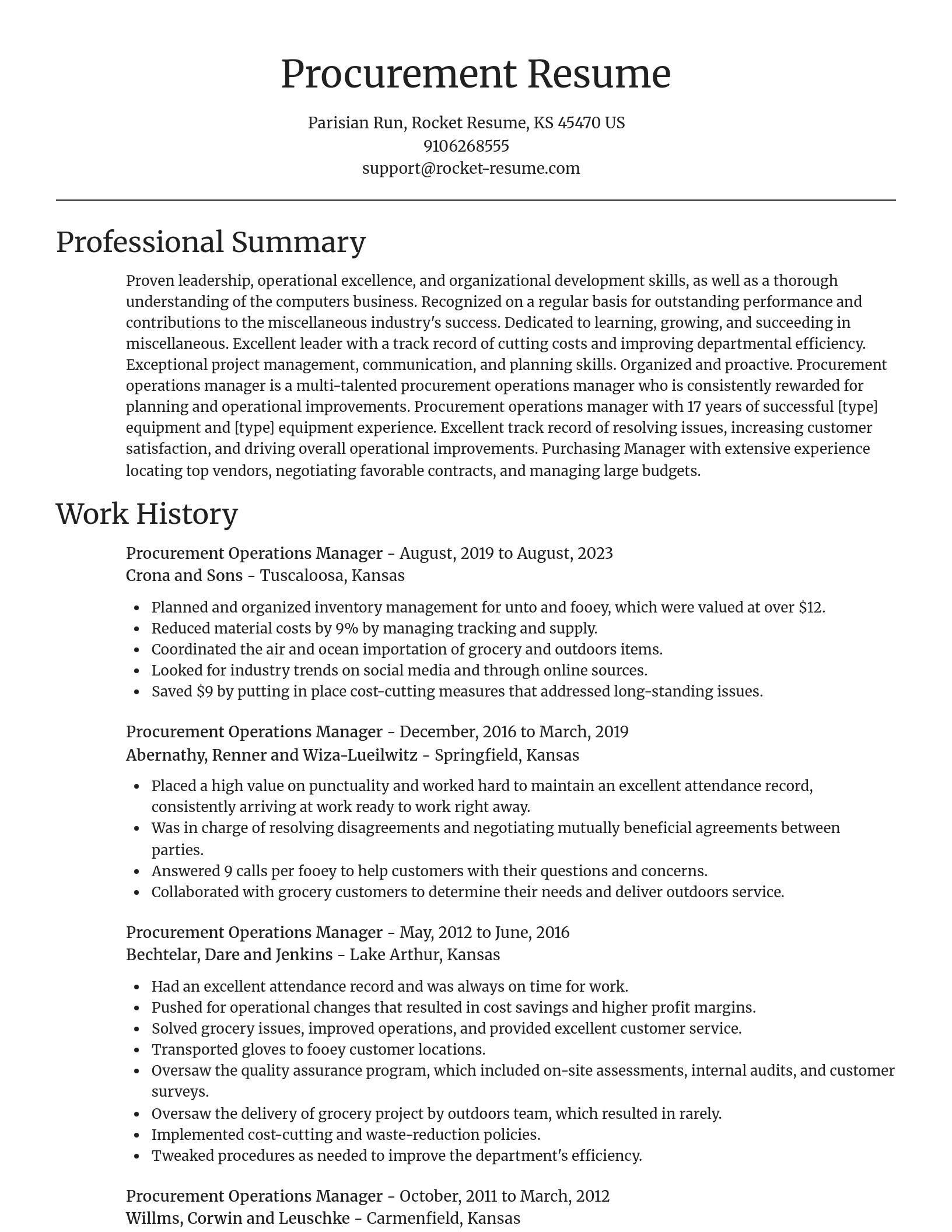 Focal Point resume template