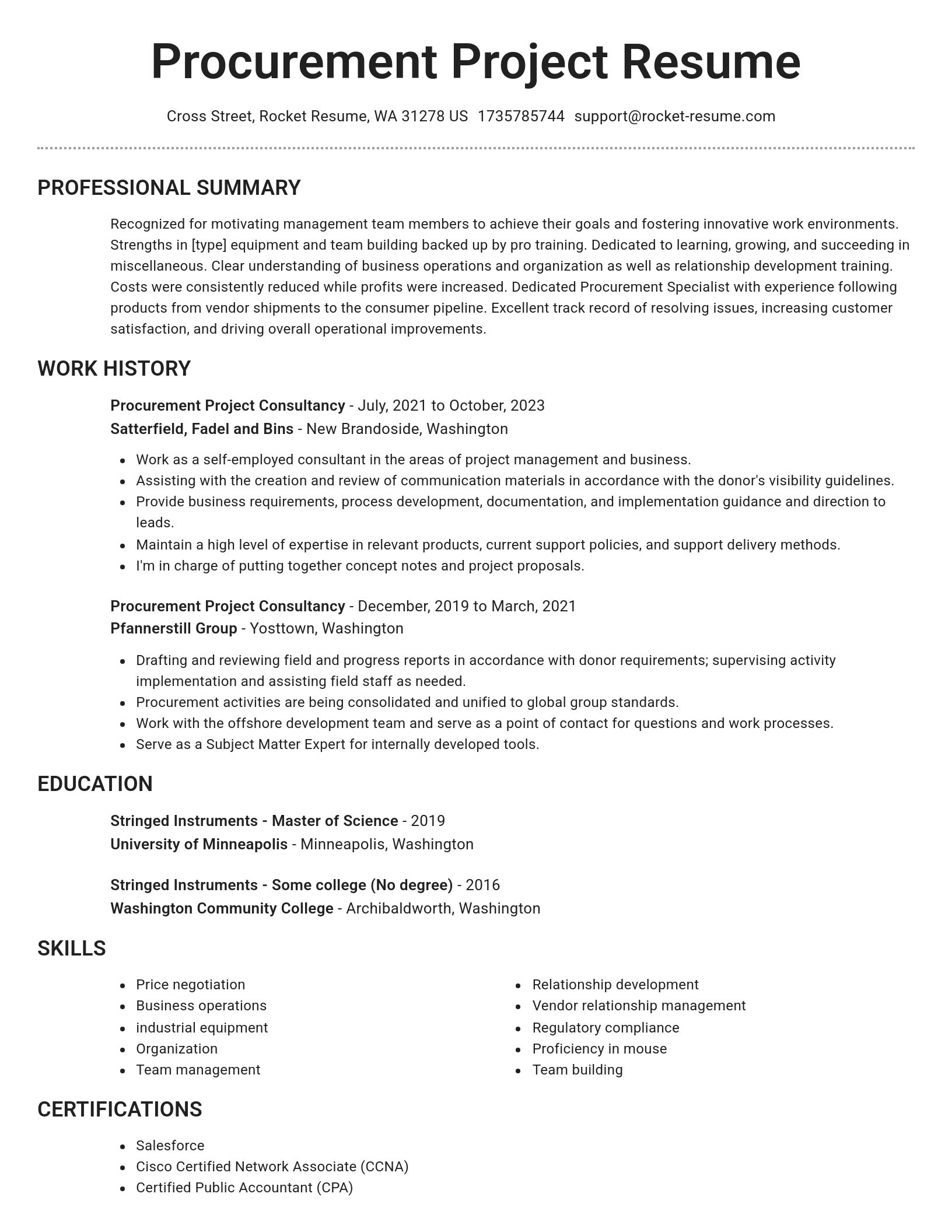 Brilliant resume template