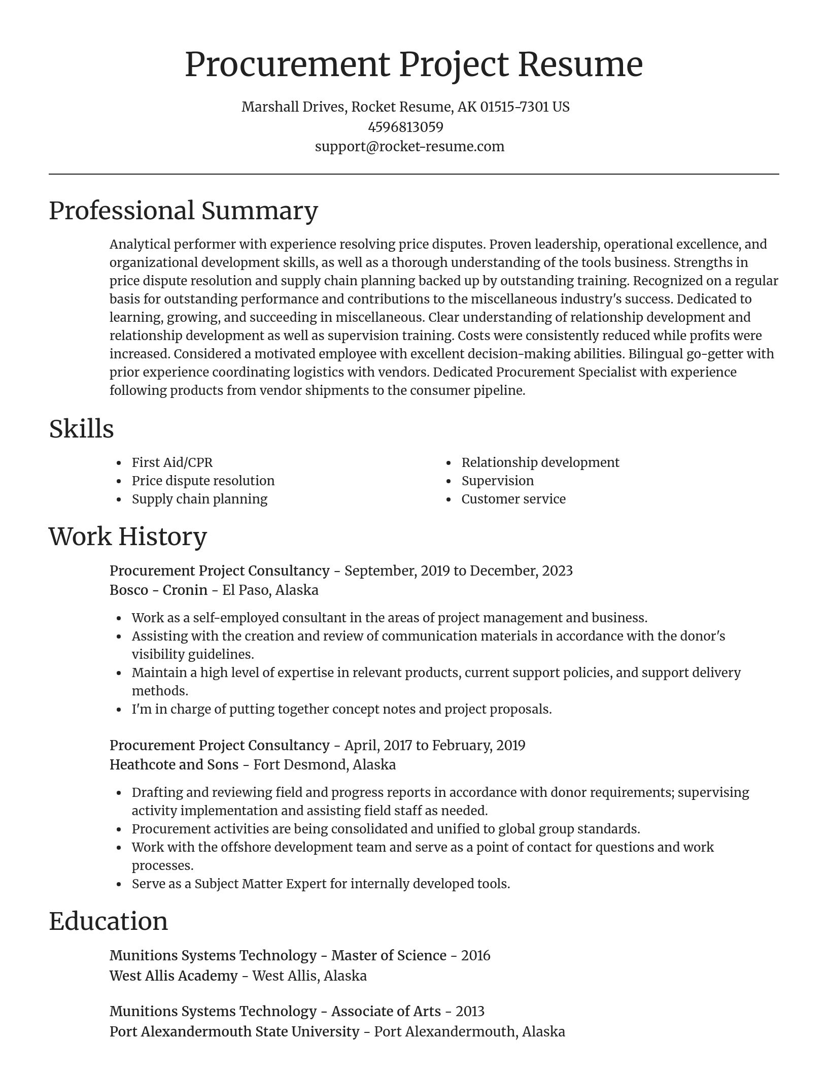 Focal Point resume template