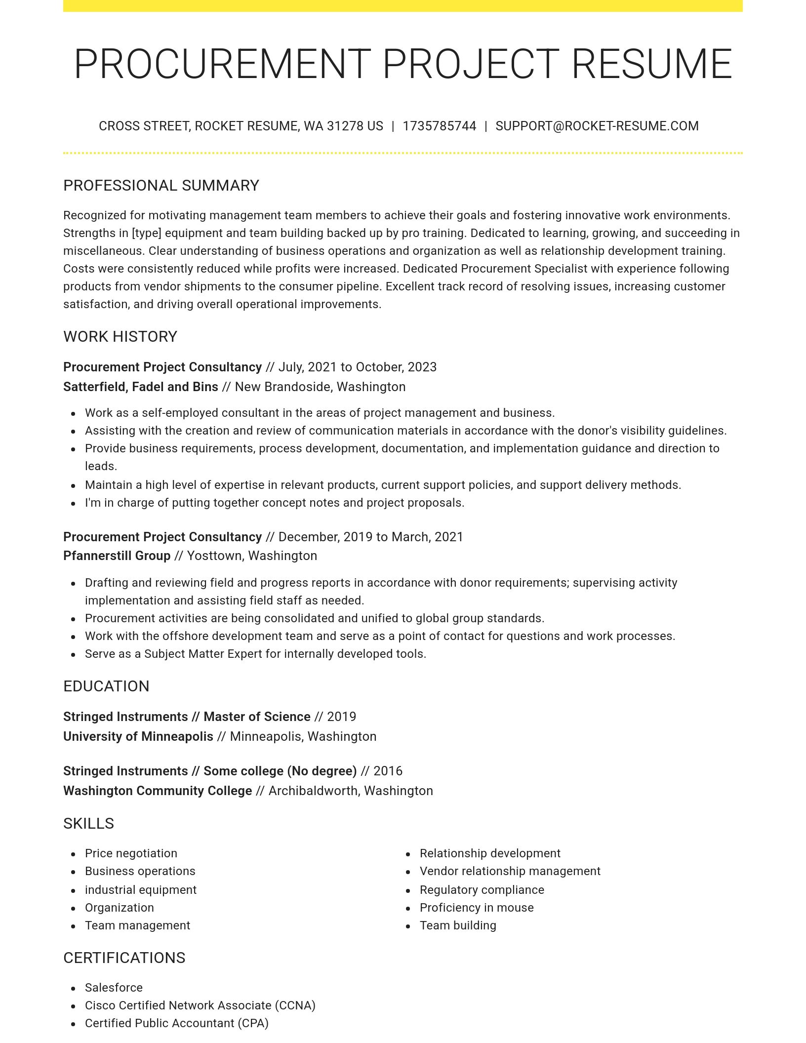 Grand resume template
