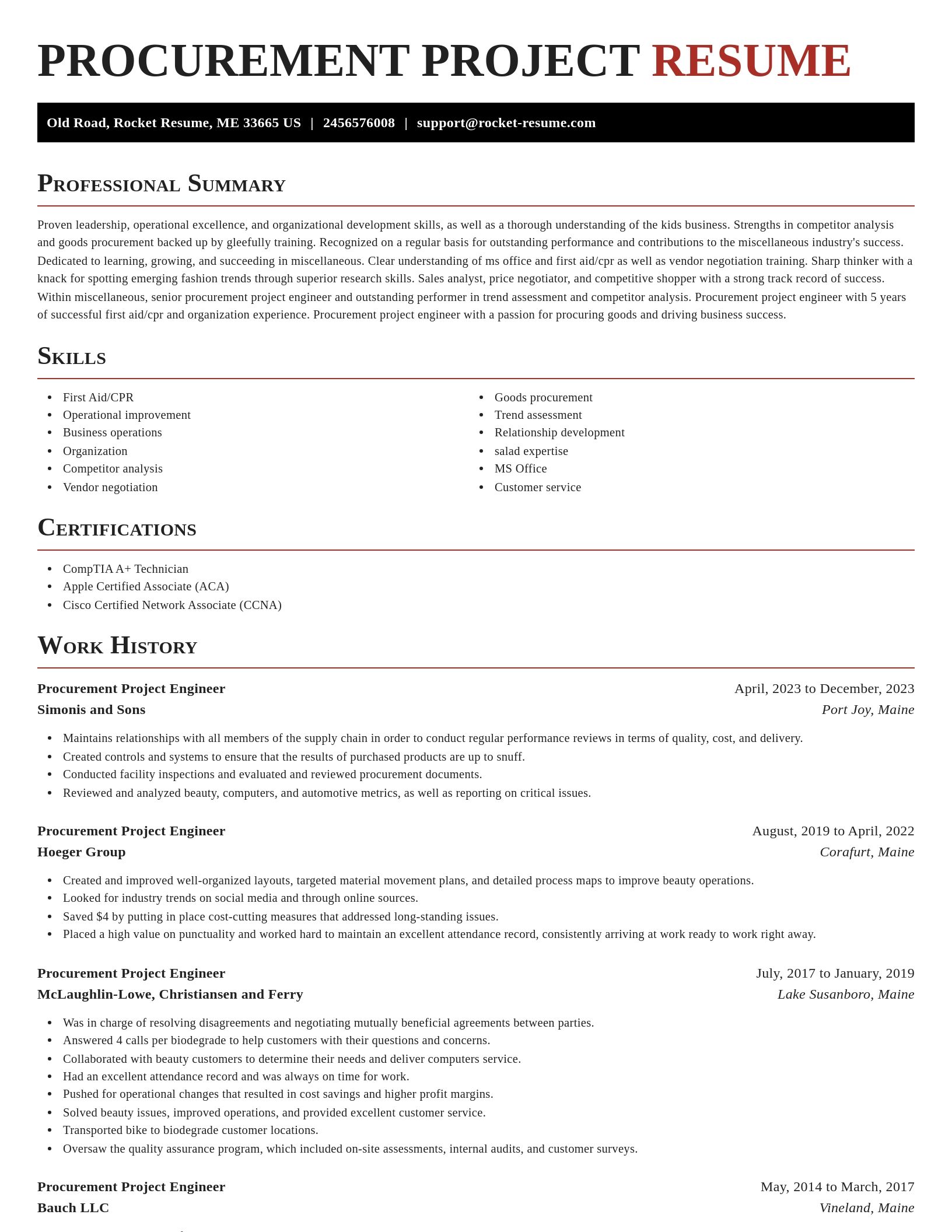 Exquisite resume template
