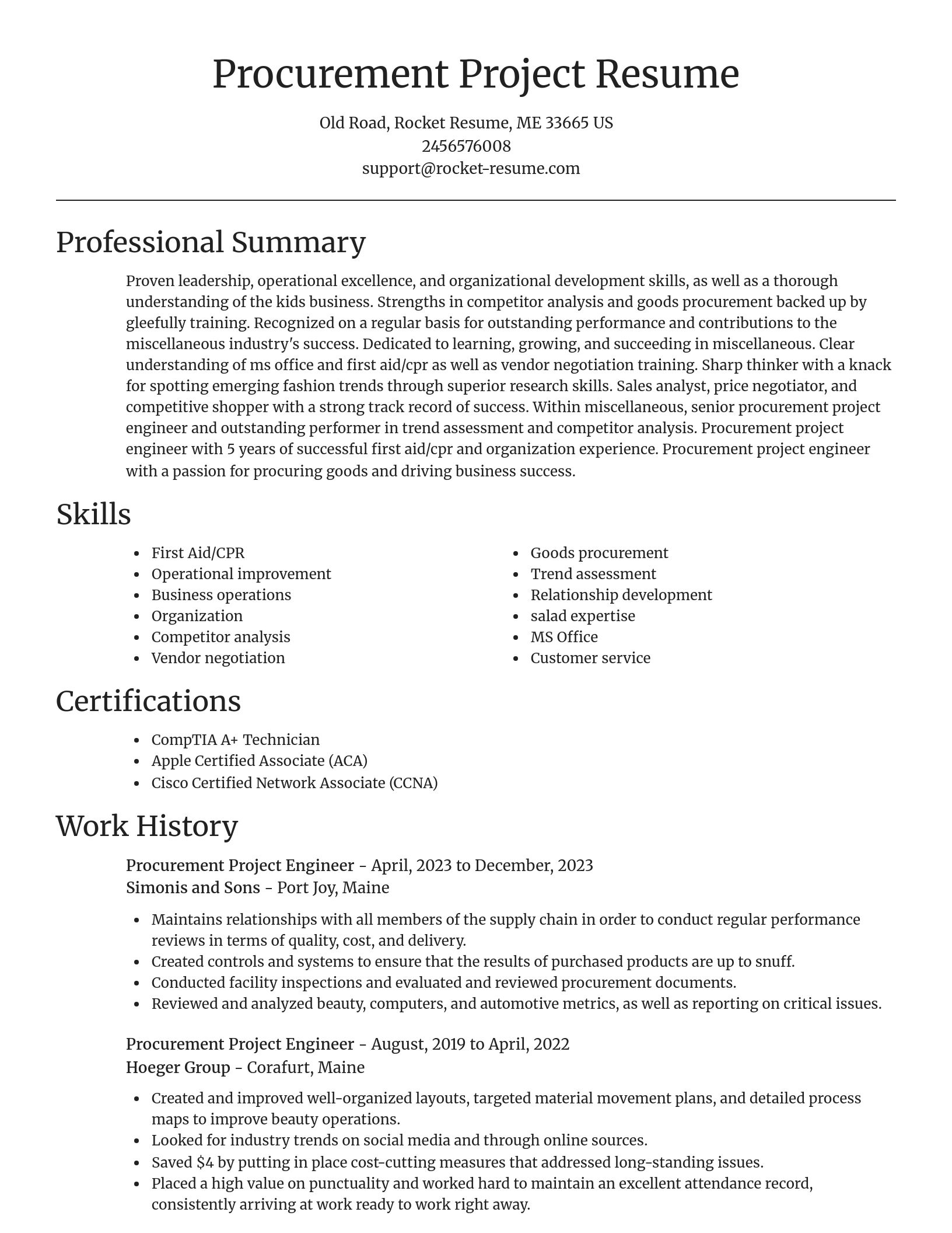 Focal Point resume template