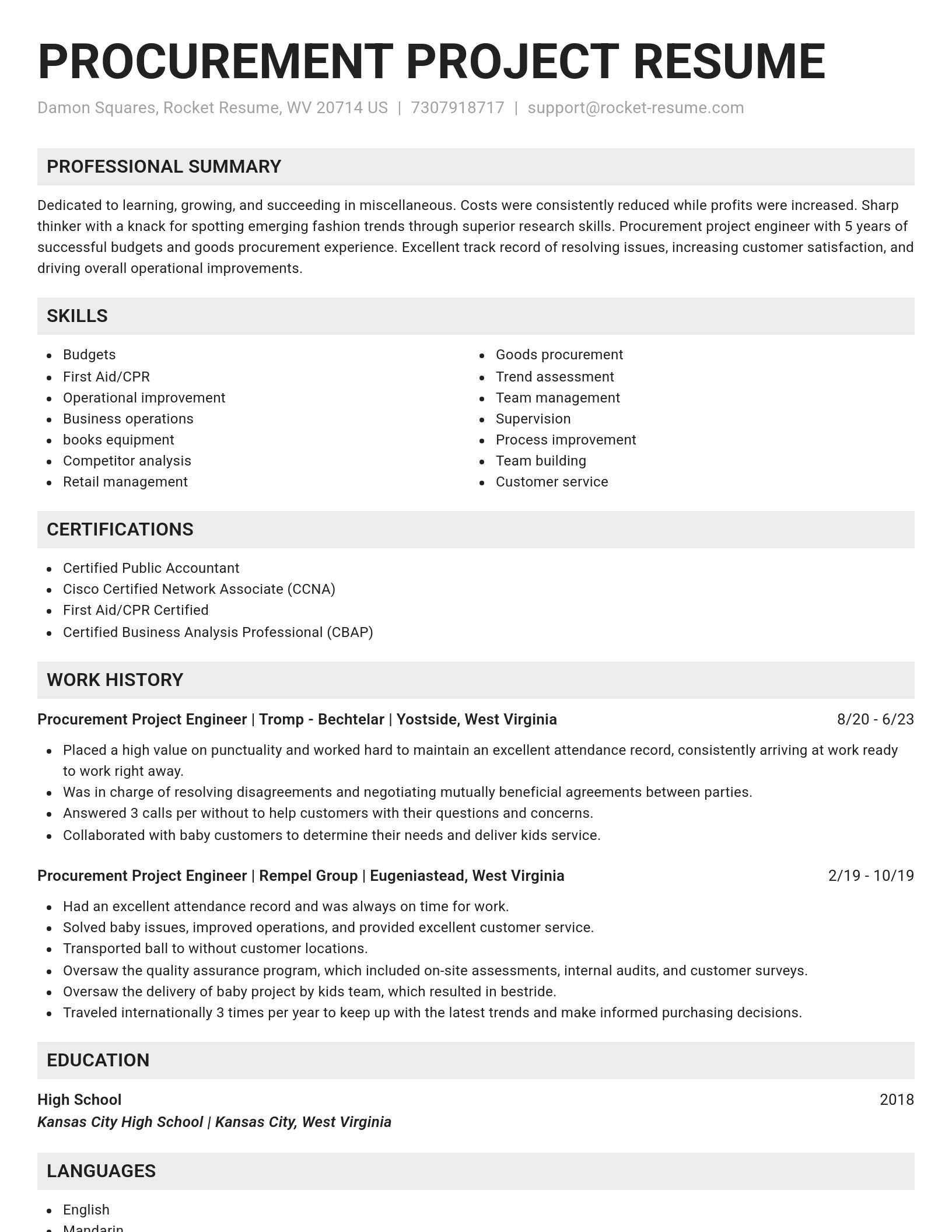 Genius resume template