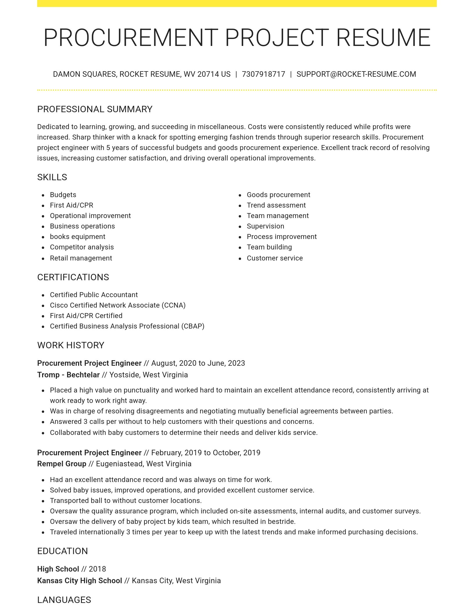 Grand resume template
