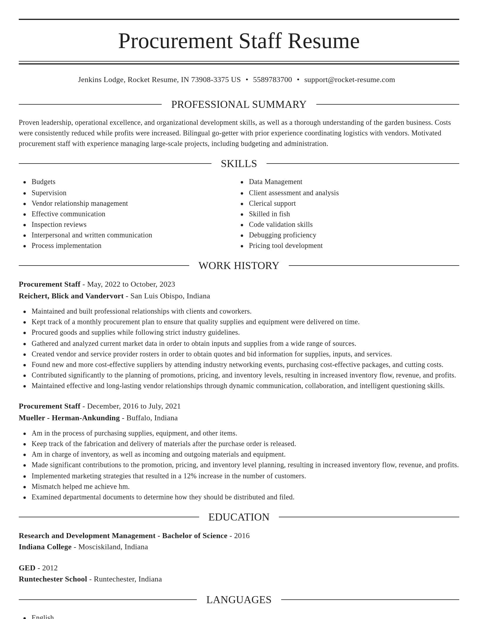 Elegant resume template