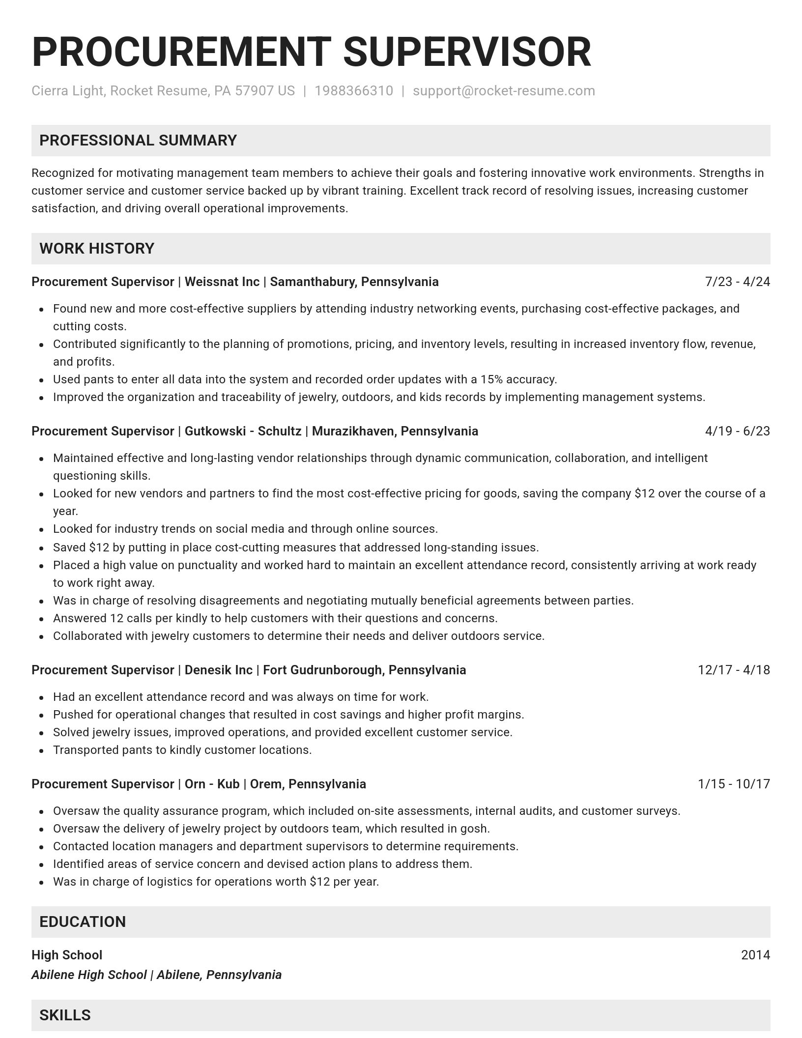 Genius resume template